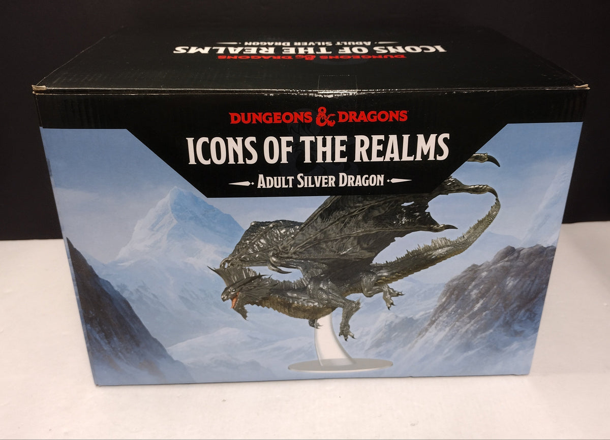 D&D Icons of the Realms Adult Silver Dragon Figure WizKids Sealed Box