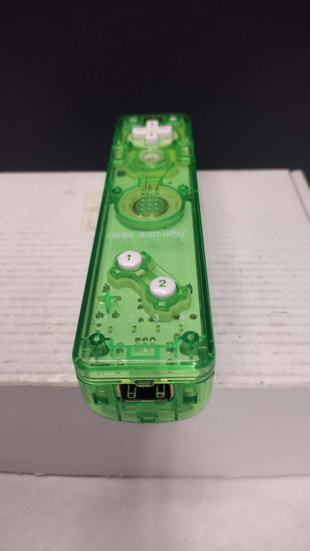 Rock Candy Controller Remote For Nintendo Wii Transparent Green- PL 8560C- Tested and Works
