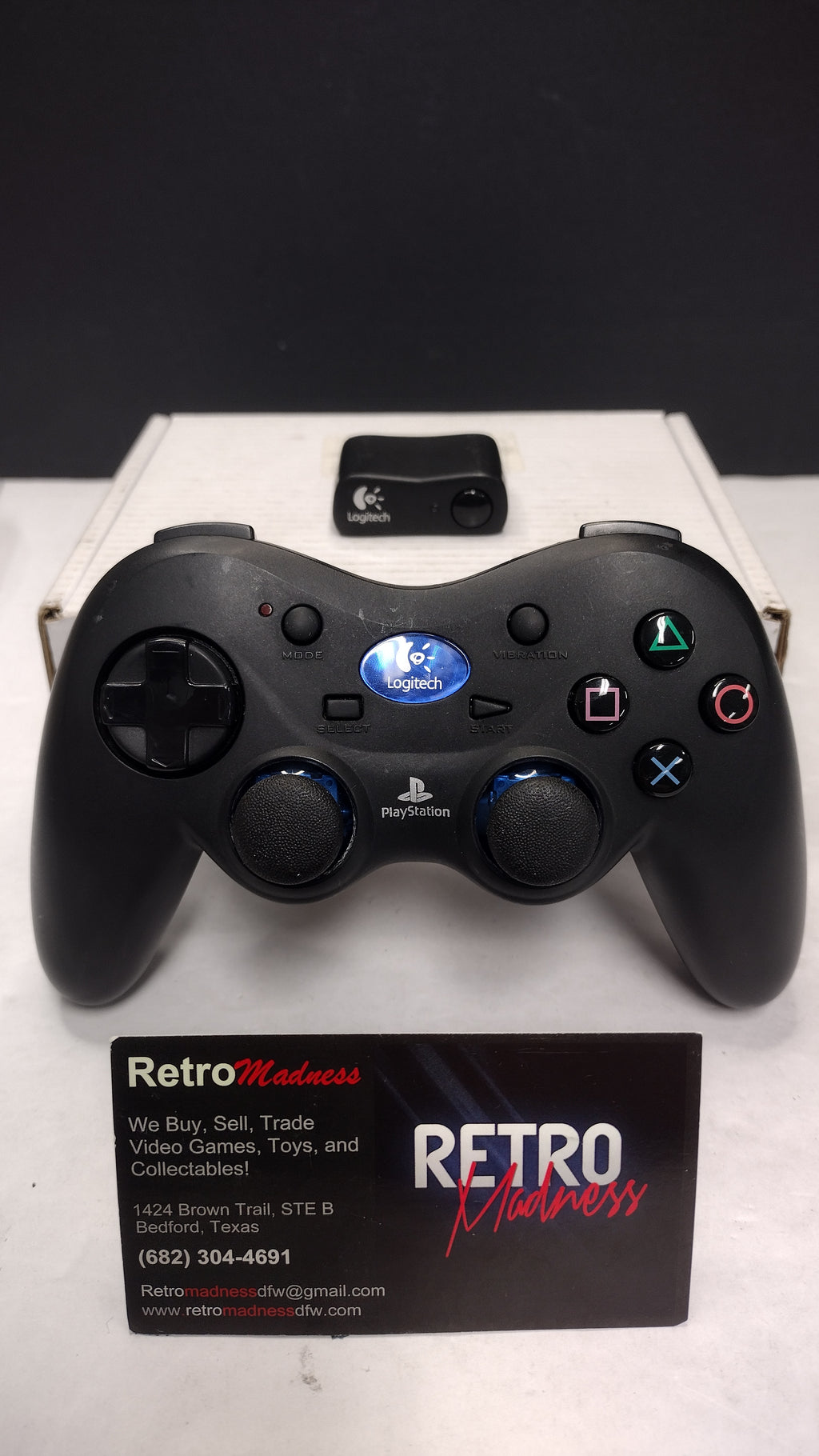 Logitech PS2 Wireless Controller Black G-X2D11 w/ Receiver Tested
