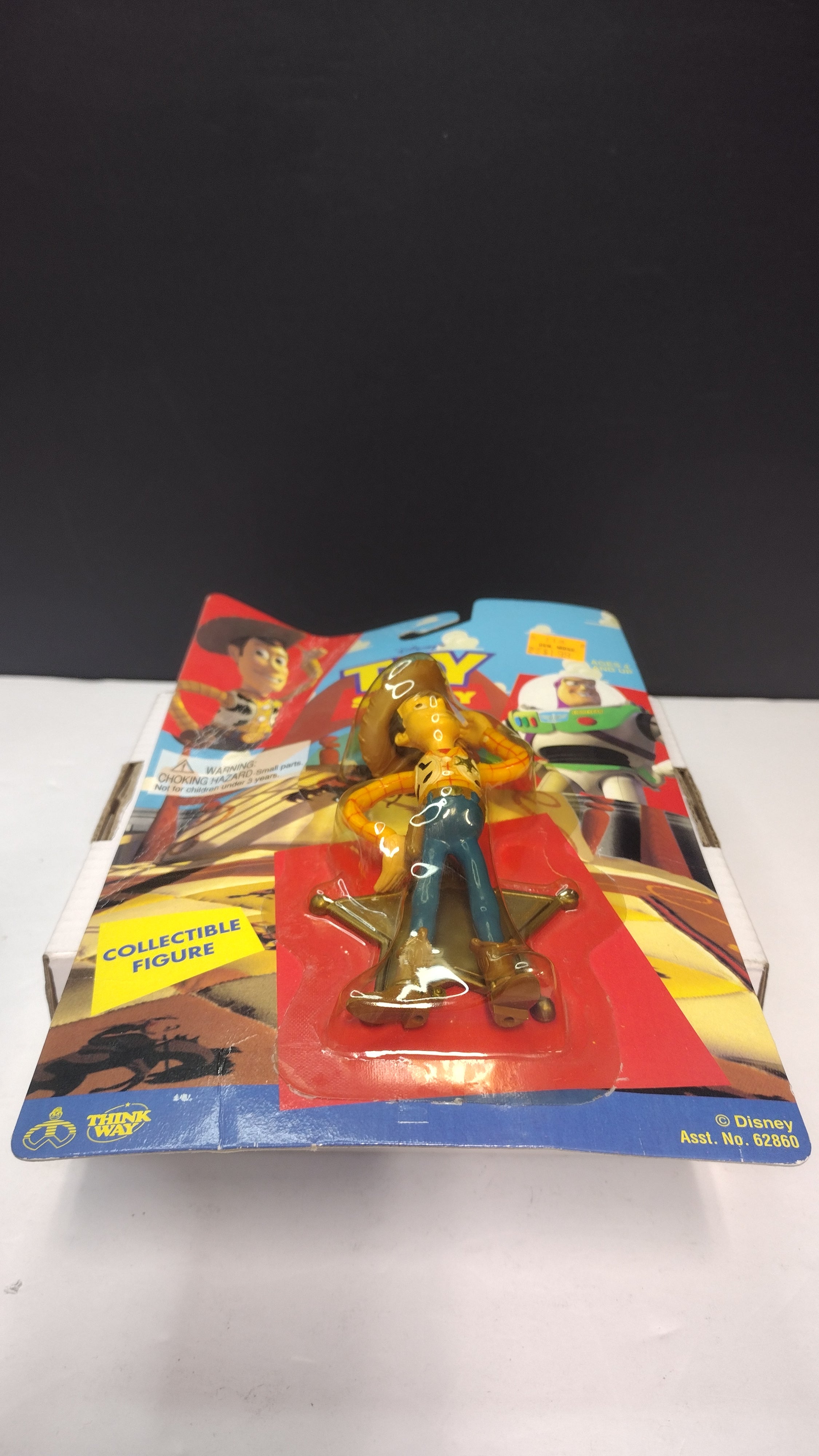 1995 Disney Pixar Toy Story Woody Bendable Figure – 4.25" Thinkway (On Card)