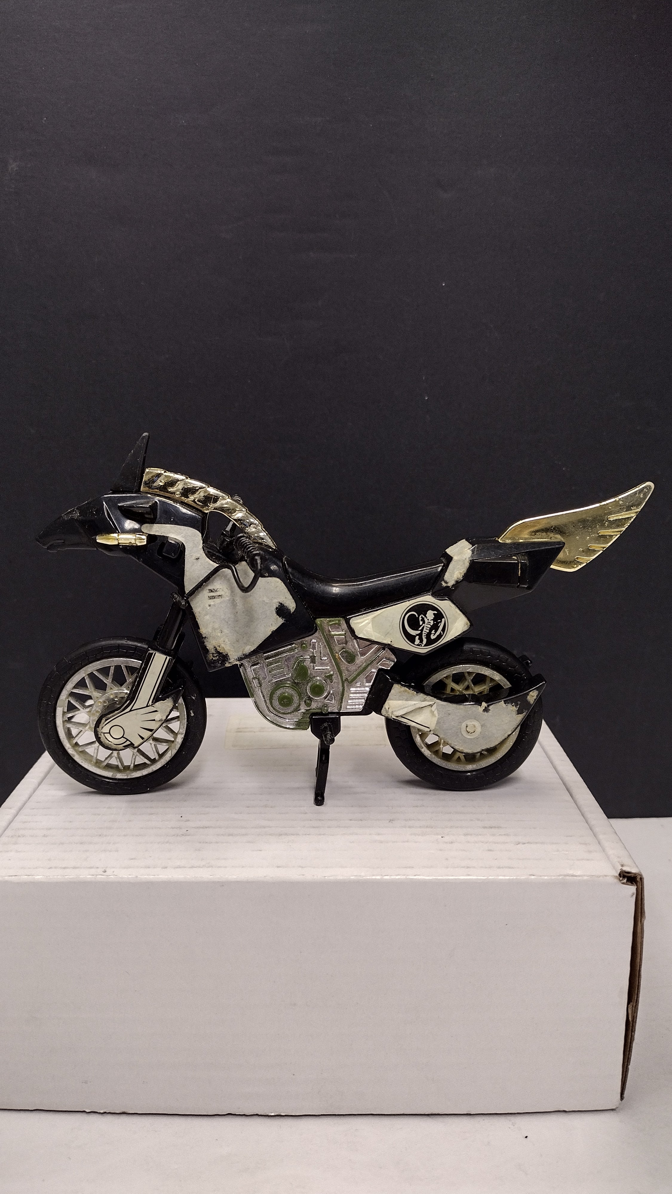 Vintage 1994 Bandai Mighty Morphin Power Rangers Black Thunder Bike Vehicle (Loose)