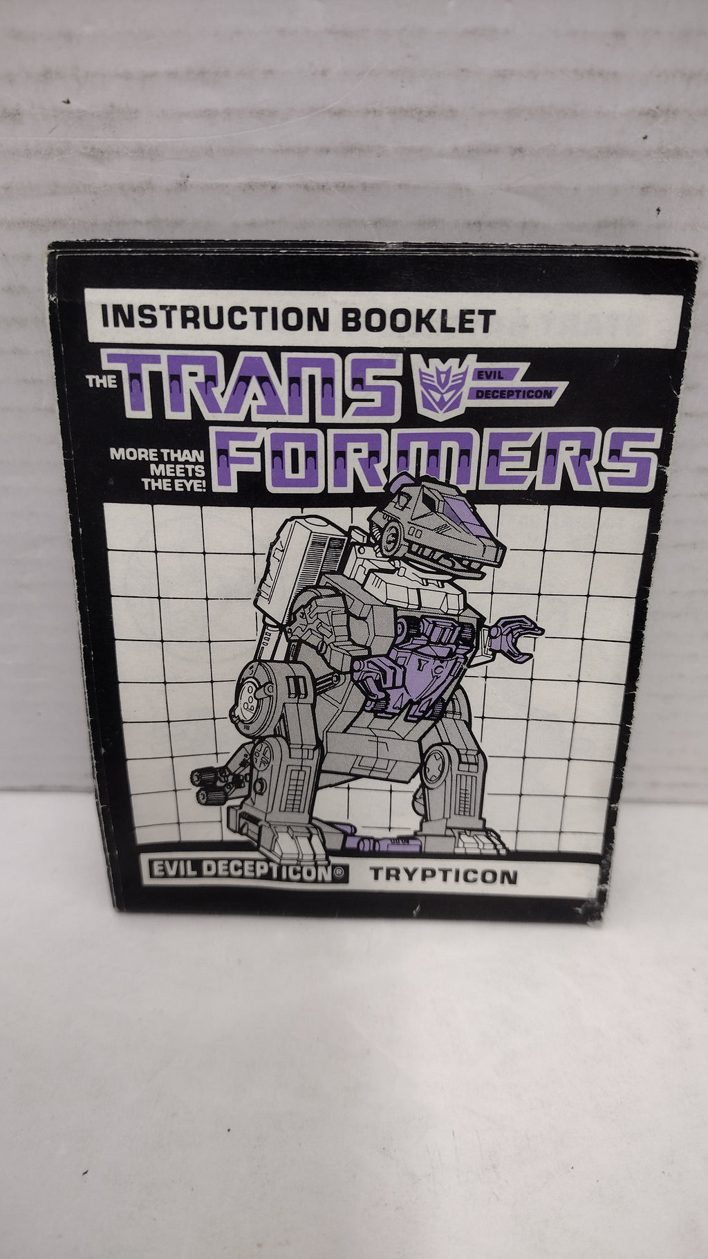 Vintage 1986 Original G1 Transformers Trypticon - Instruction Booklet