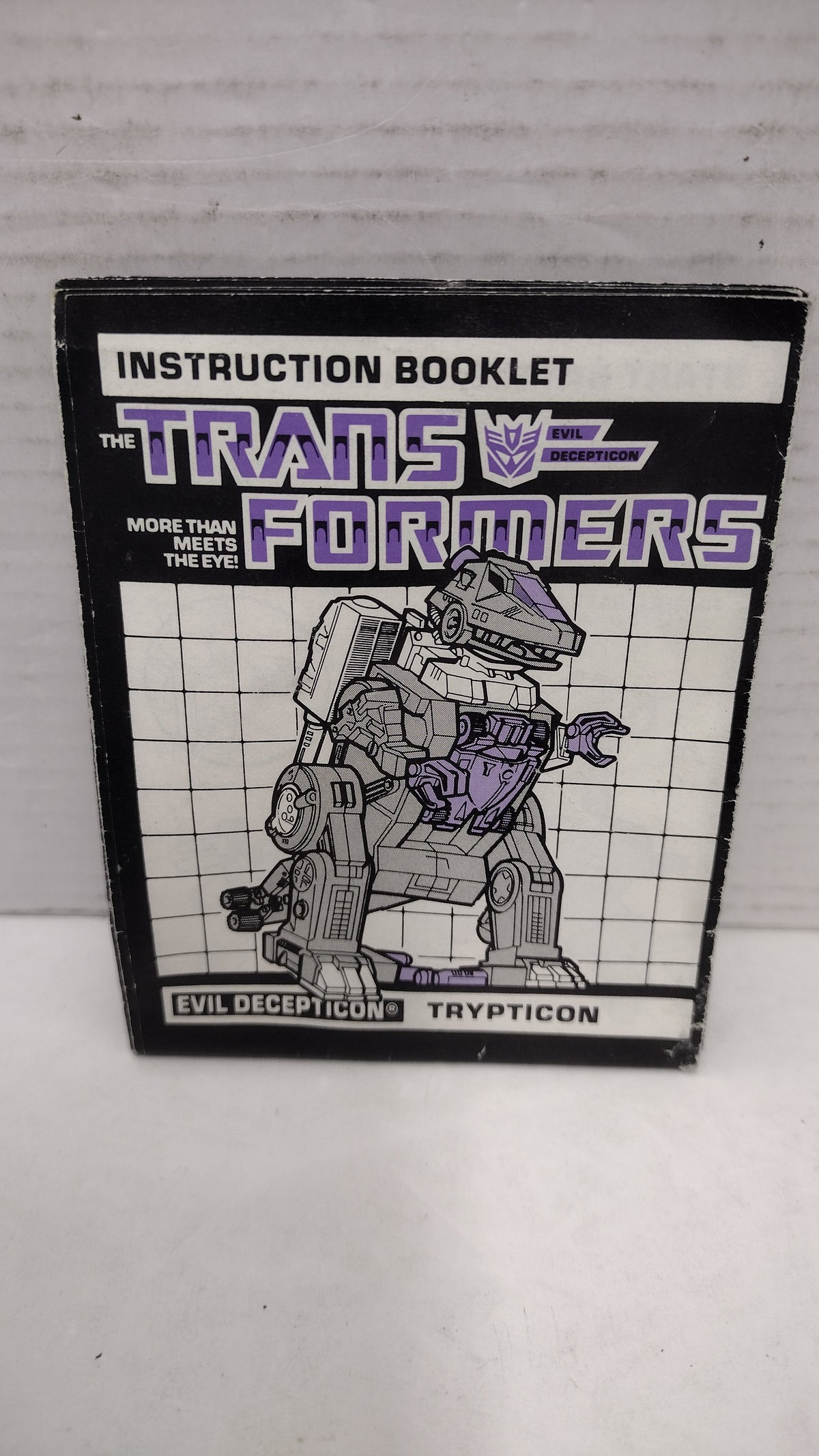 Vintage 1986 Original G1 Transformers Trypticon - Instruction Booklet