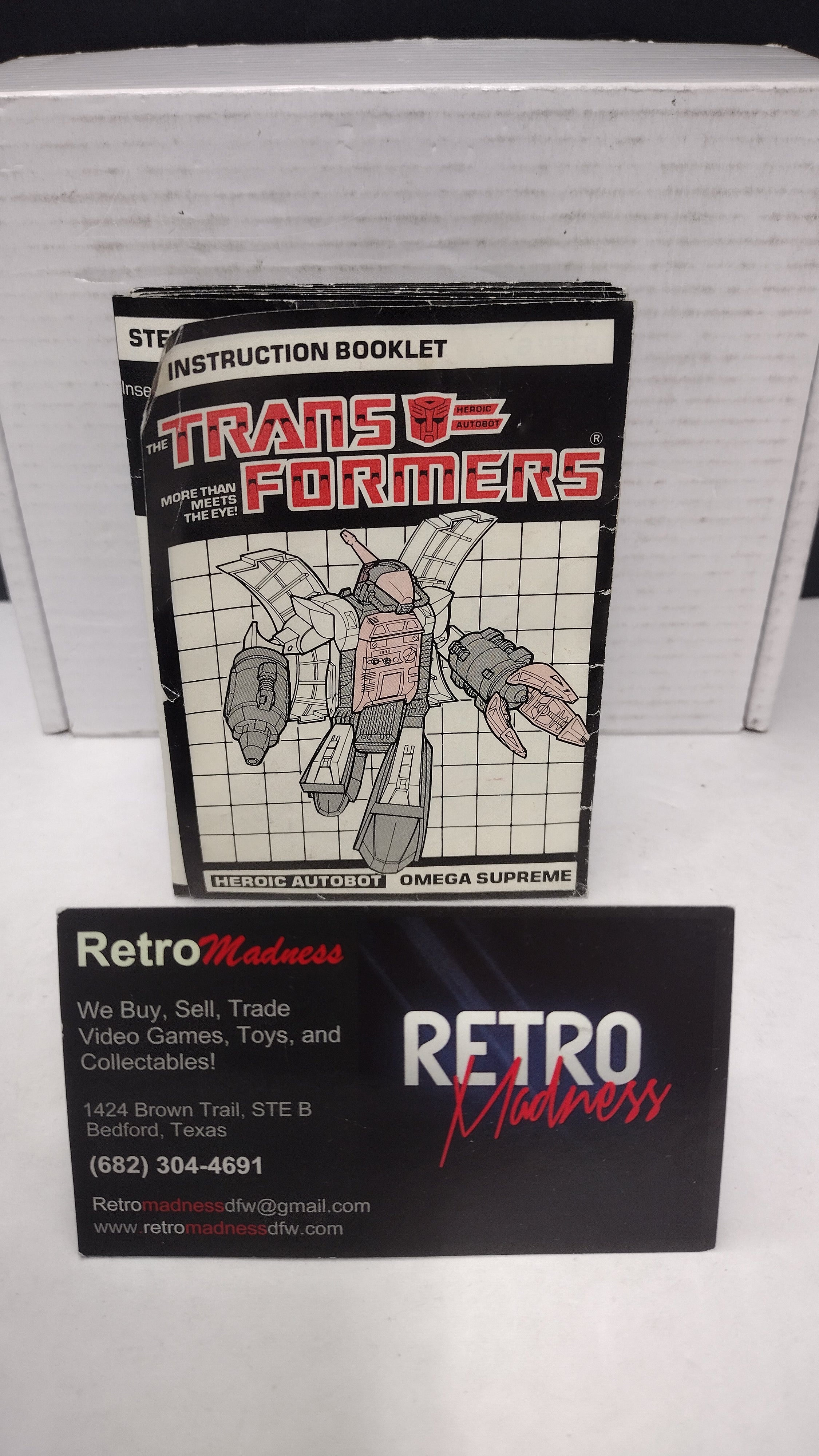 Vintage 1985 Original G1 Transformers Omega Supreme - Instruction Booklet