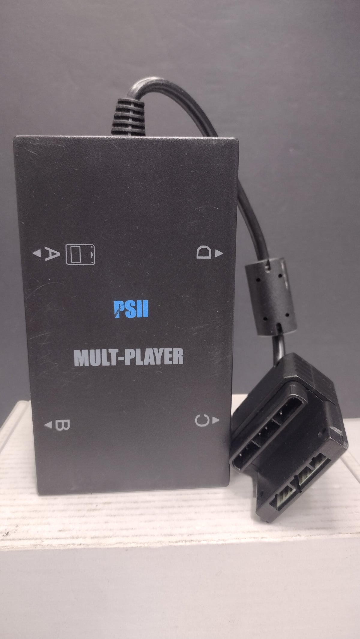 PS2 Multi-Player- Multitap Adapter- Unbranded- PSII Black Console- Tested