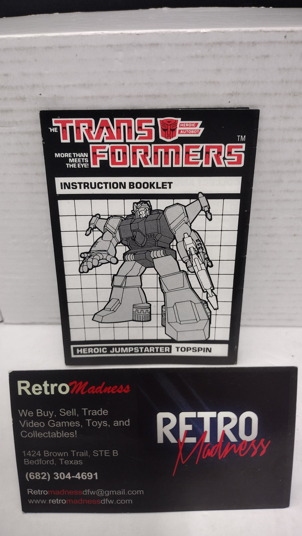 Vintage 1984 Original G1 Transformers Topspin - Instruction Booklet