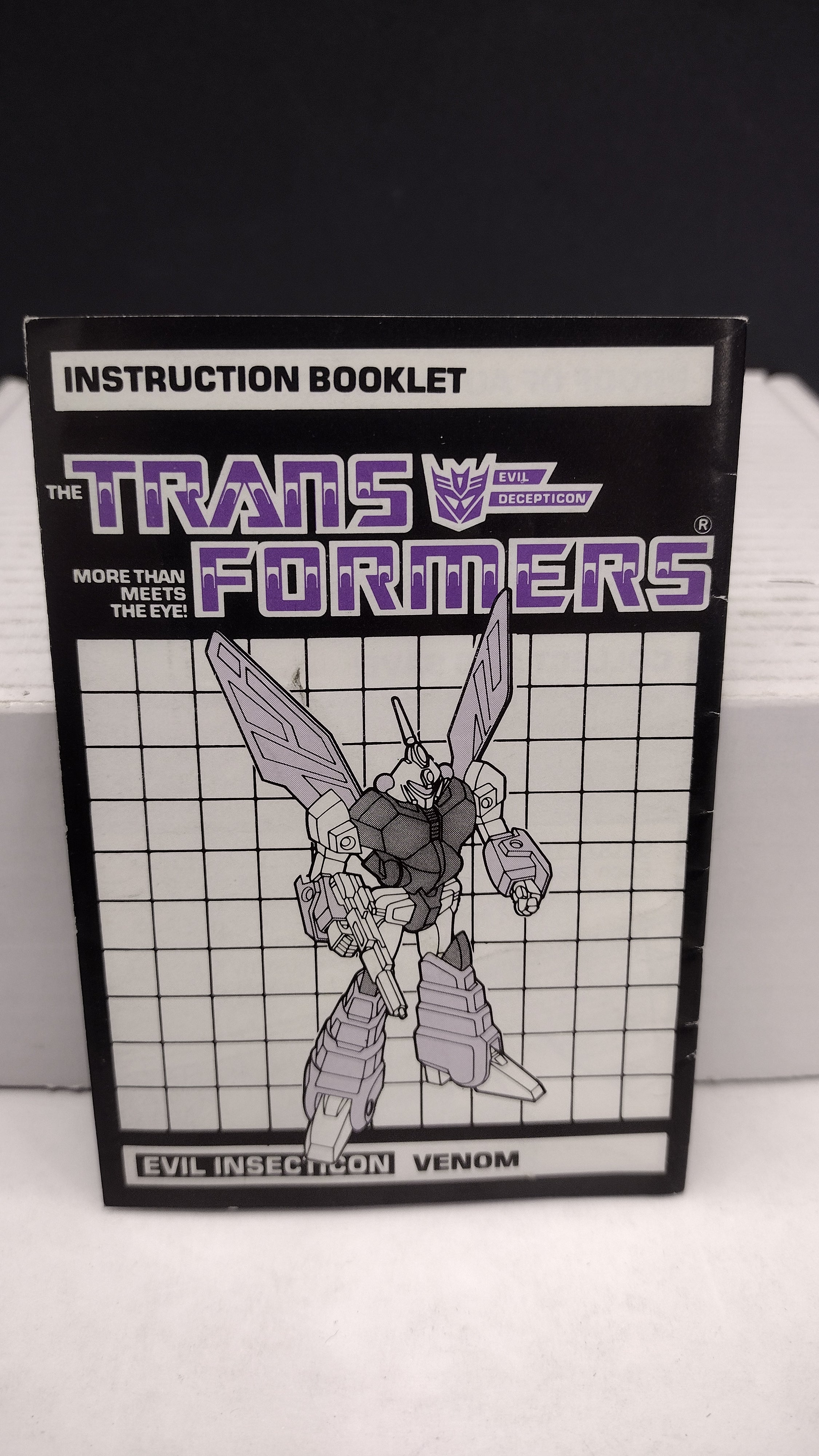 Vintage 1985 Original G1 Transformers Venom Instruction Booklet