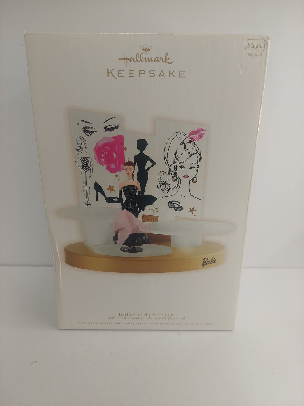 Hallmark Keepsake Barbie in the Spotlight Ornament and Runway Display Stand