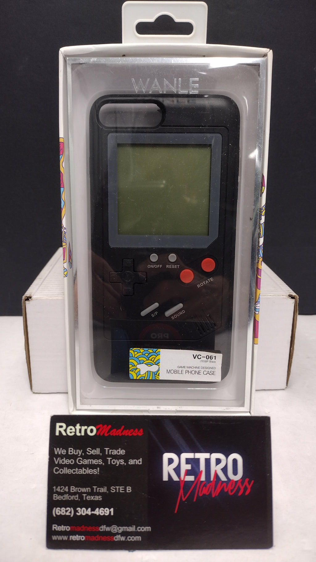 Wanle Retro Game Phone Case- iPhone 7 Plus 8 Plus- Gameboy Style- Tested