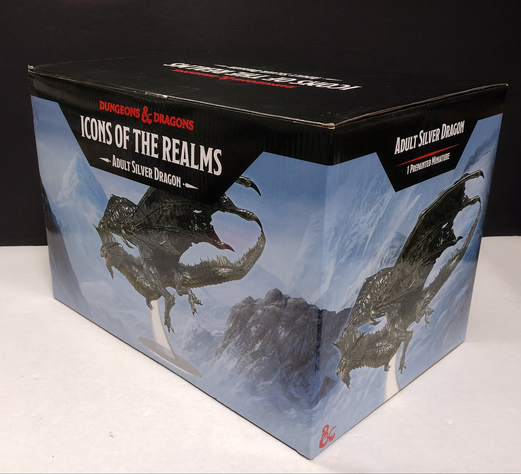 D&D Icons of the Realms Adult Silver Dragon Figure WizKids Sealed Box