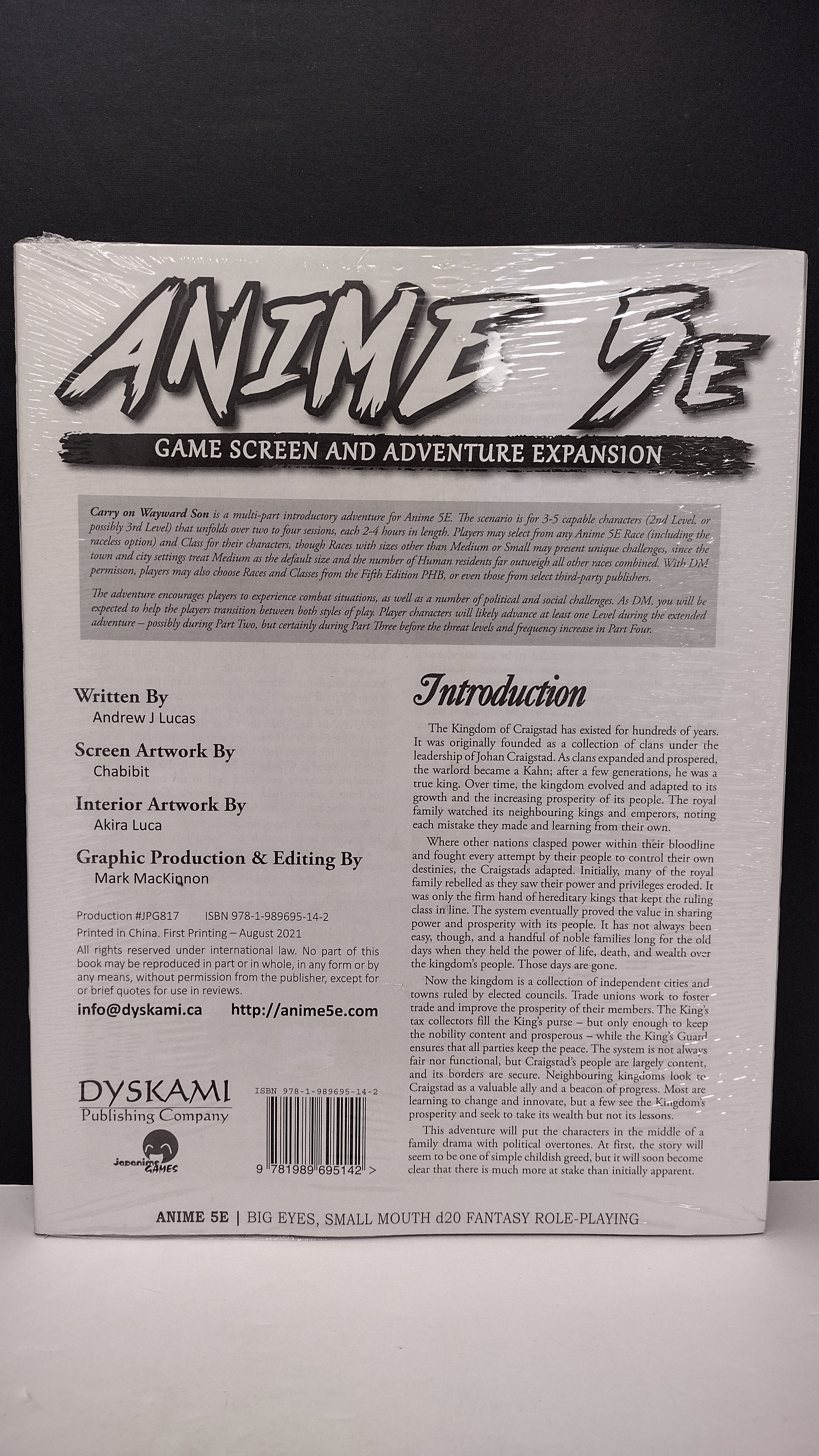 Anime 5E: Game Screen & Adventure Expansion – Brand New