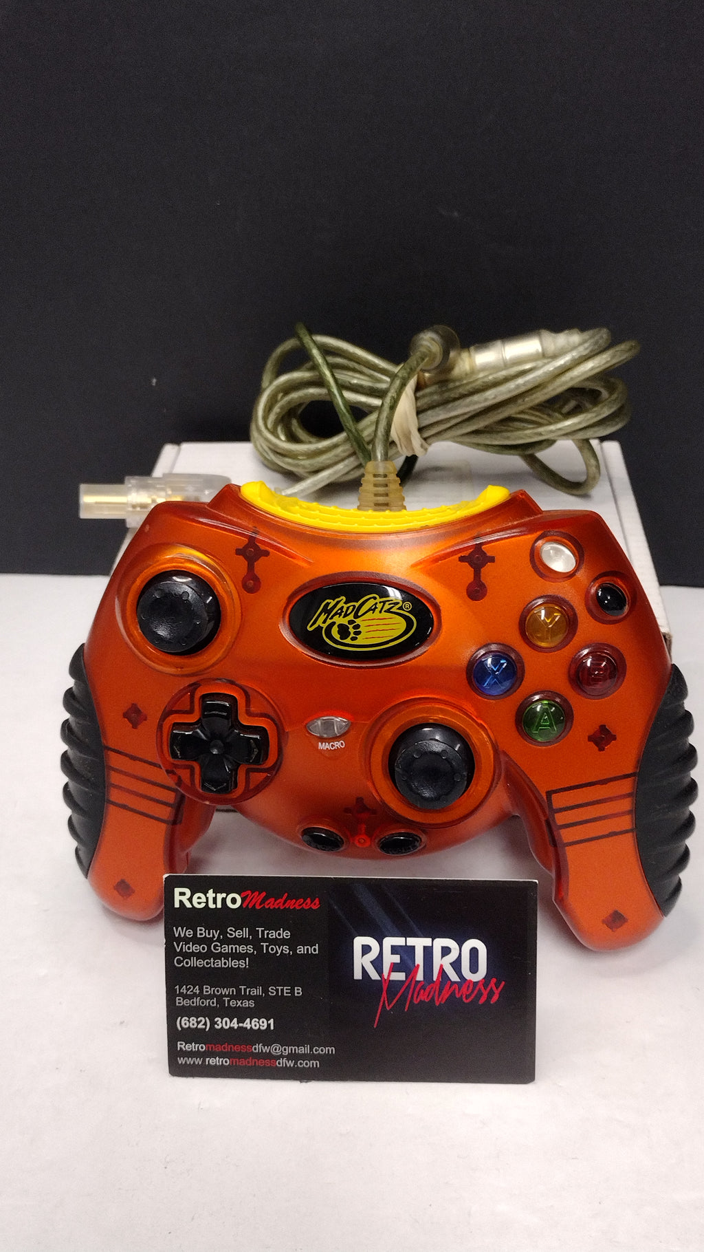 Mad Catz Original XBOX Wired Controller Transparent Orange-tested