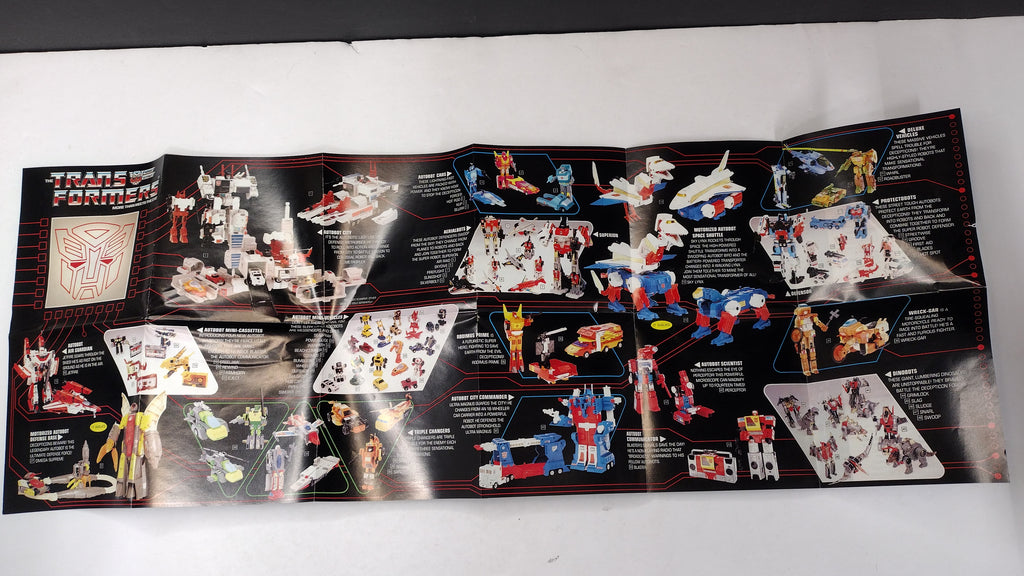 Vintage Original G1 Transformers Bruticus & Onslaught Instruction Booklets, Decal Sheet, Inserts & Red Decoder Reader Lot