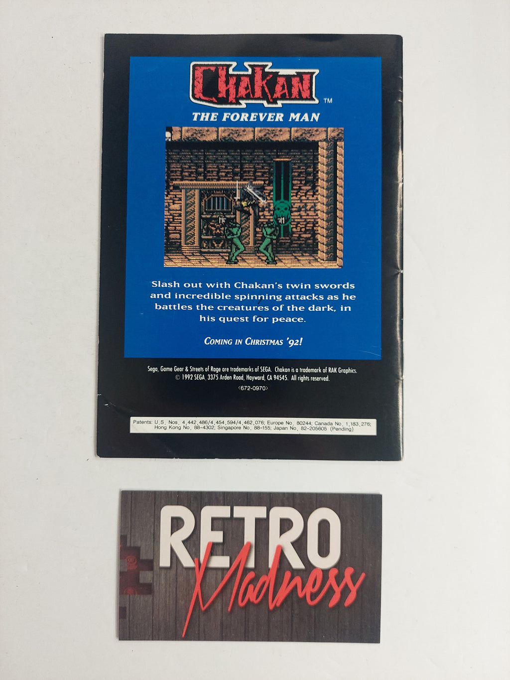 Sega Game Gear Streets of Rage Manual ONLY