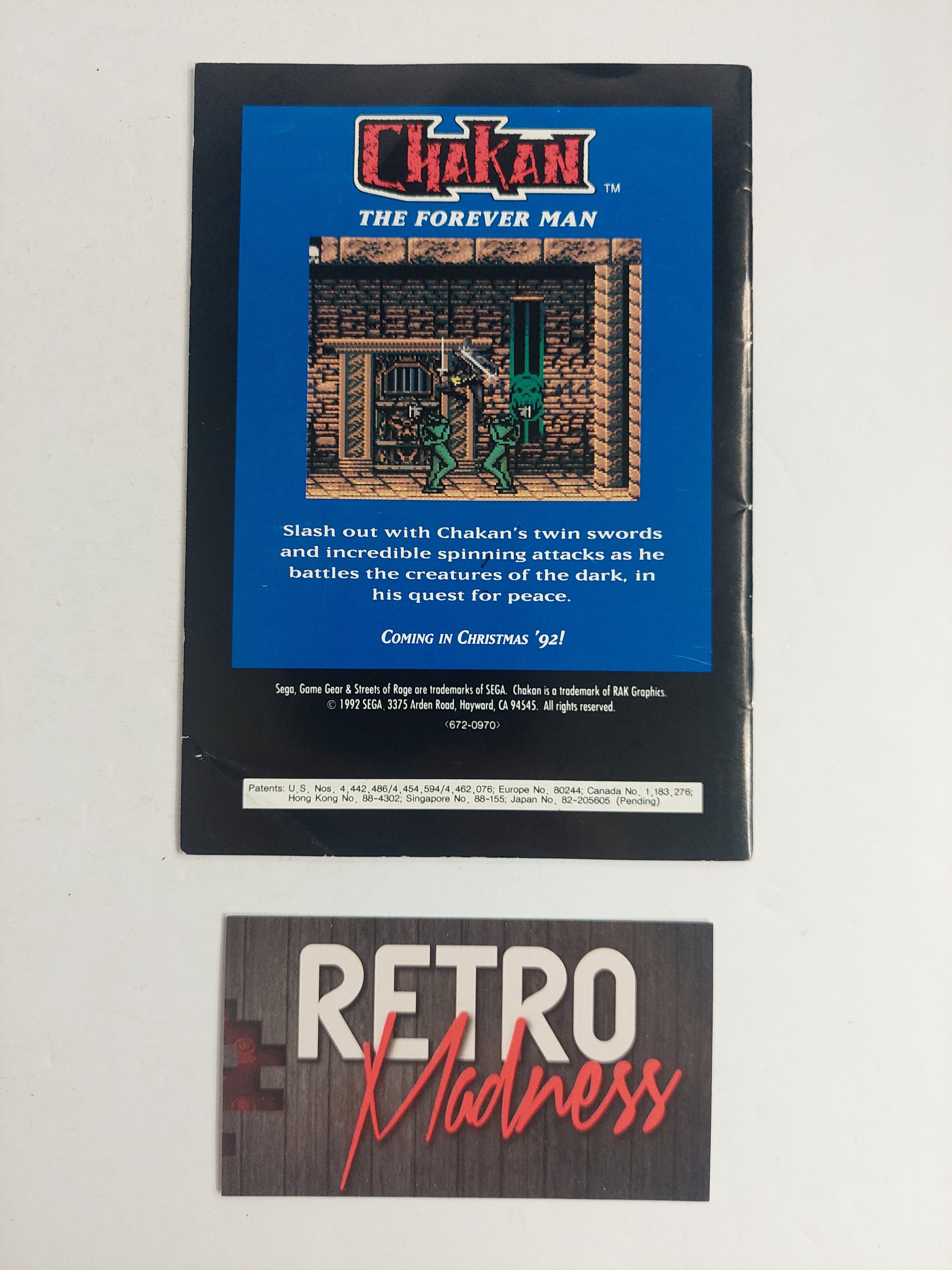 Sega Game Gear Streets of Rage Manual ONLY