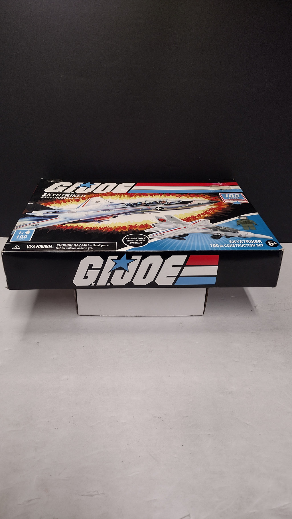 G.I. Joe Hasbro Skystriker Construction Block Set (Model GJ3522-02) NIB – Sealed & Complete (Front Corner Sticker Damage)