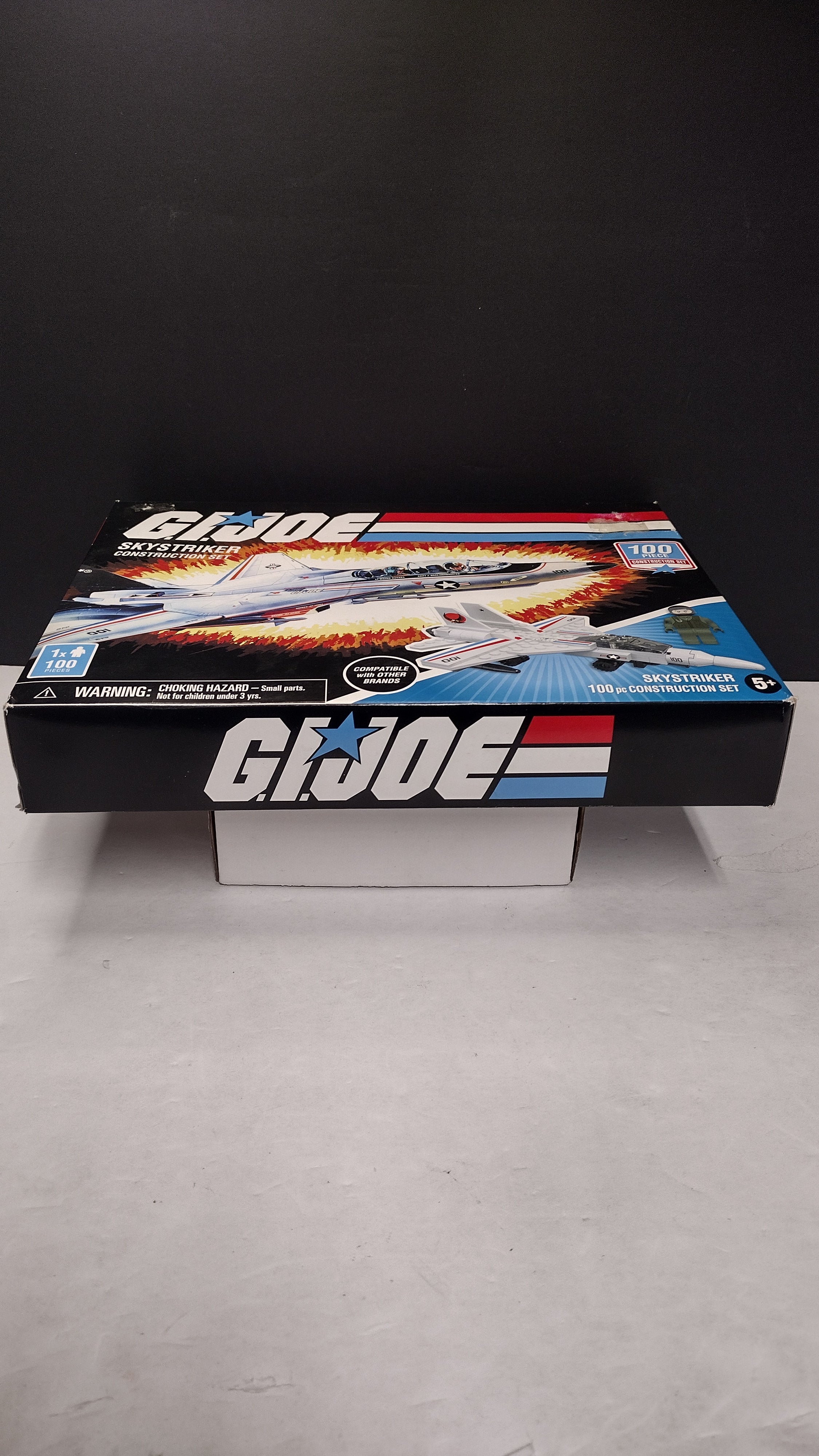 G.I. Joe Hasbro Skystriker Construction Block Set (Model GJ3522-02) NIB – Sealed & Complete (Front Corner Sticker Damage)