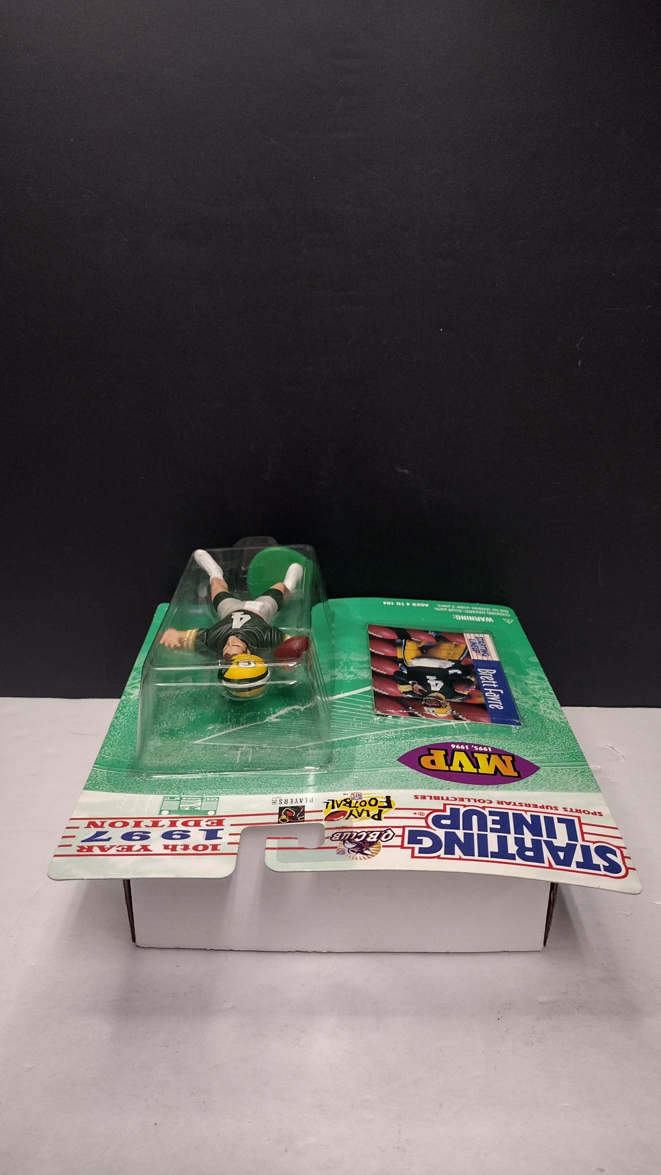 Vintage 1997 Starting Lineup NFL Football Figures Jerry Rice & Brett Favre 2-Pack (Kenner - Sealed on Card / Yellowed Bubble)