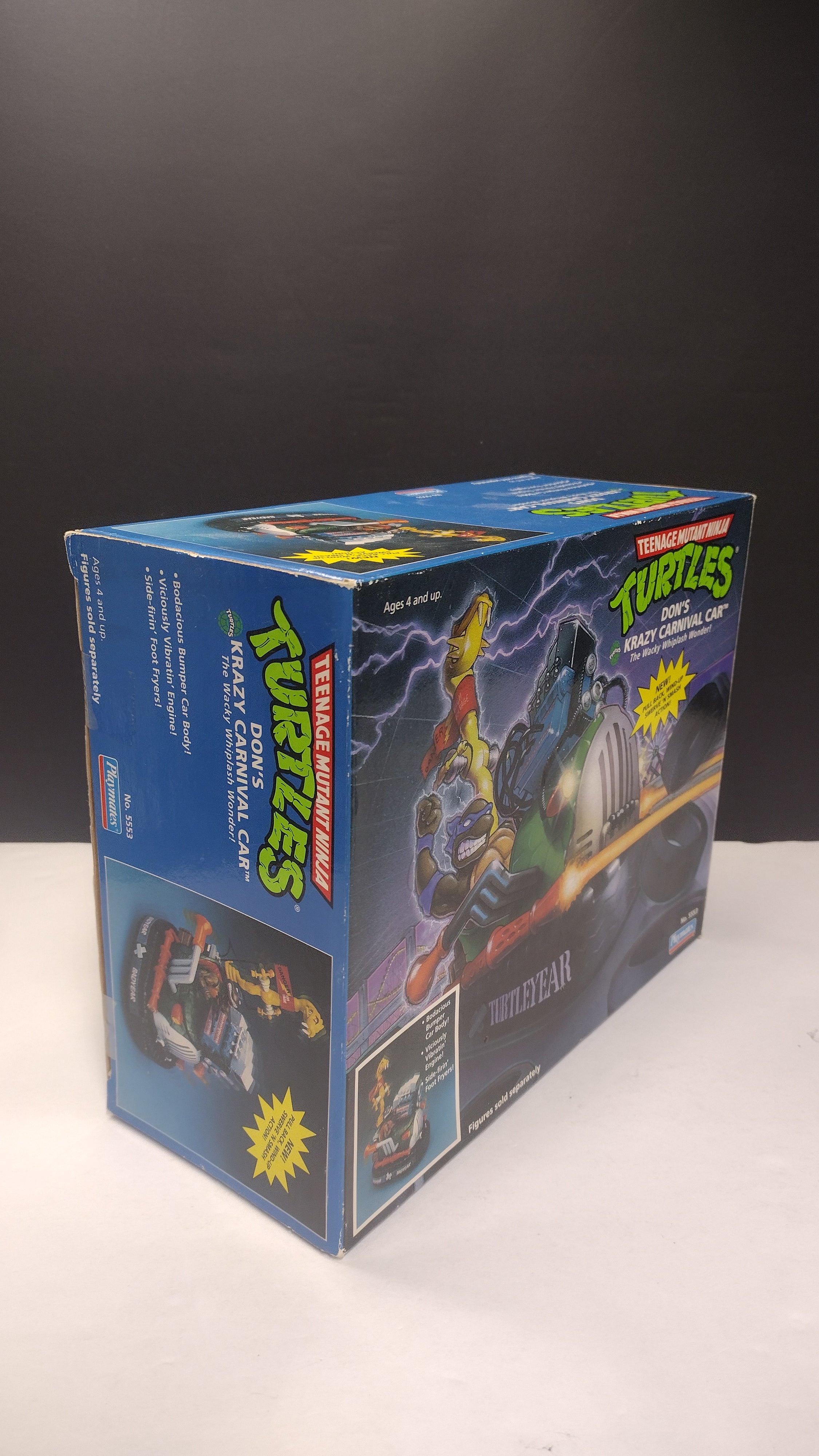 Vintage 1991 TMNT Don’s Krazy Carnival Car – Open Box with Instructions (Playmates)