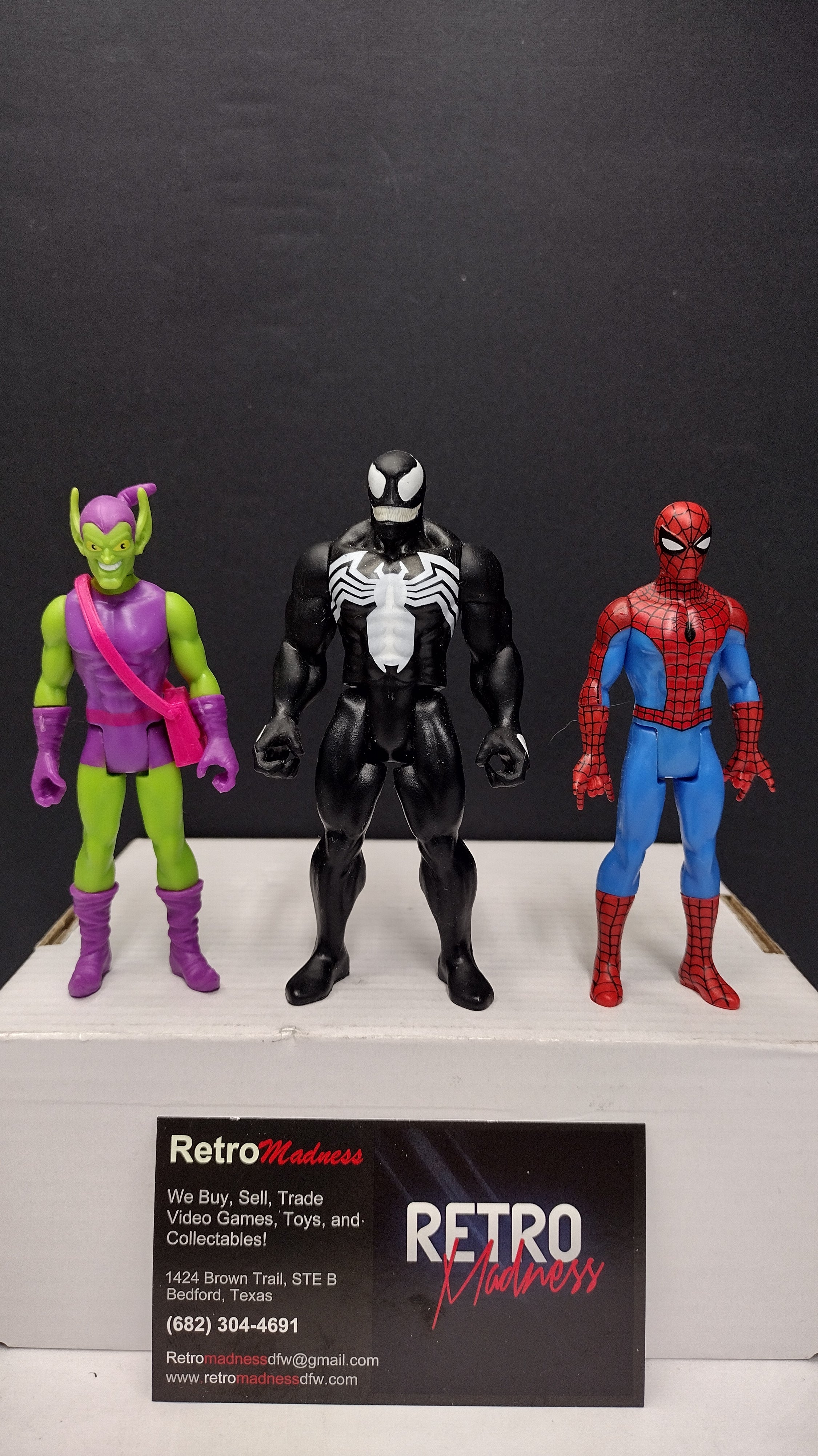 Marvel Legends Retro Collection: Spiderman – Lot D - Spiderman, Goblin and Symbiote Spiderman (Loose)