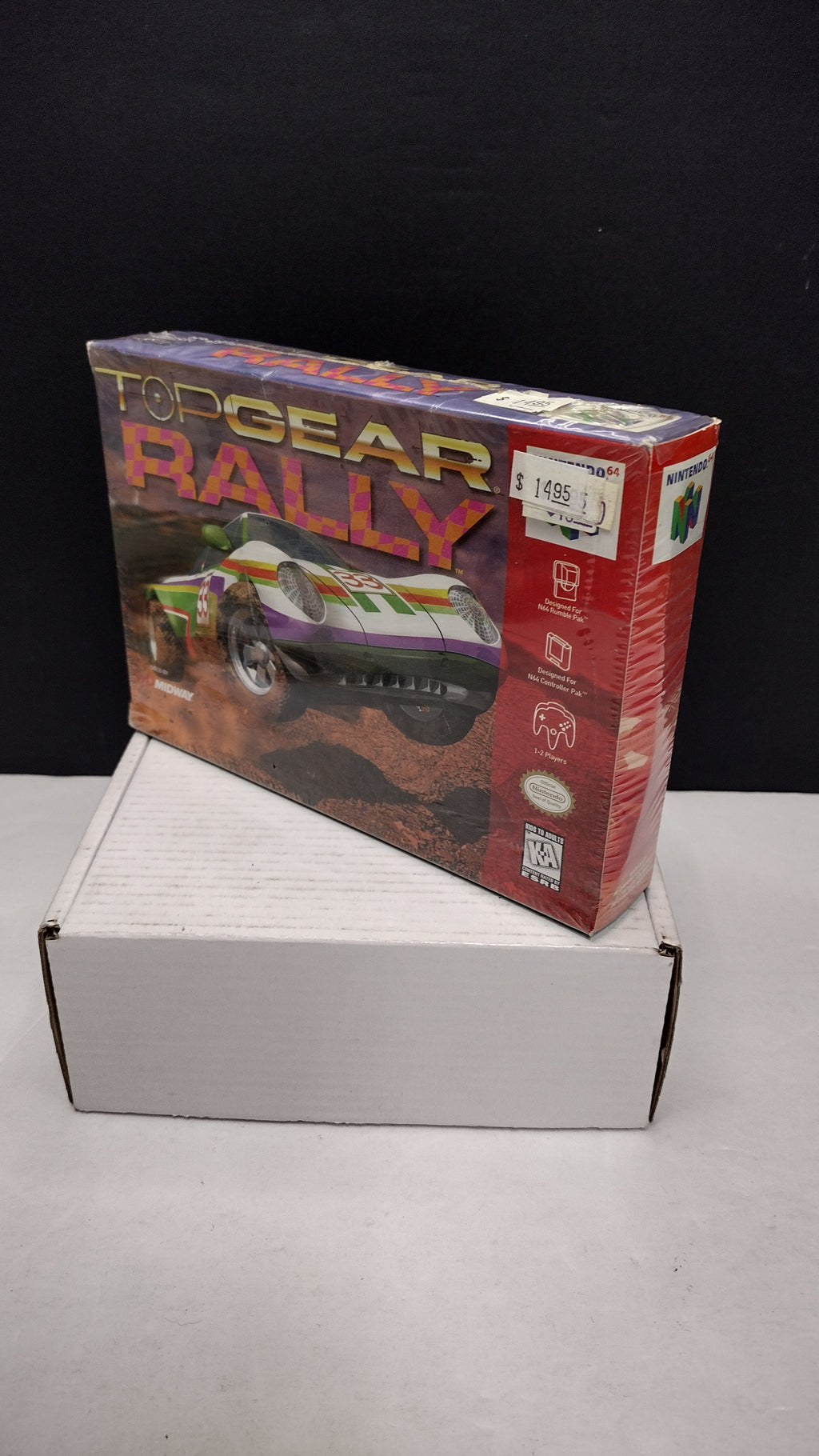 Vintage 1997 Nintendo 64 Top Gear Rally Game (Complete & Factory Sealed in Box with Protector)