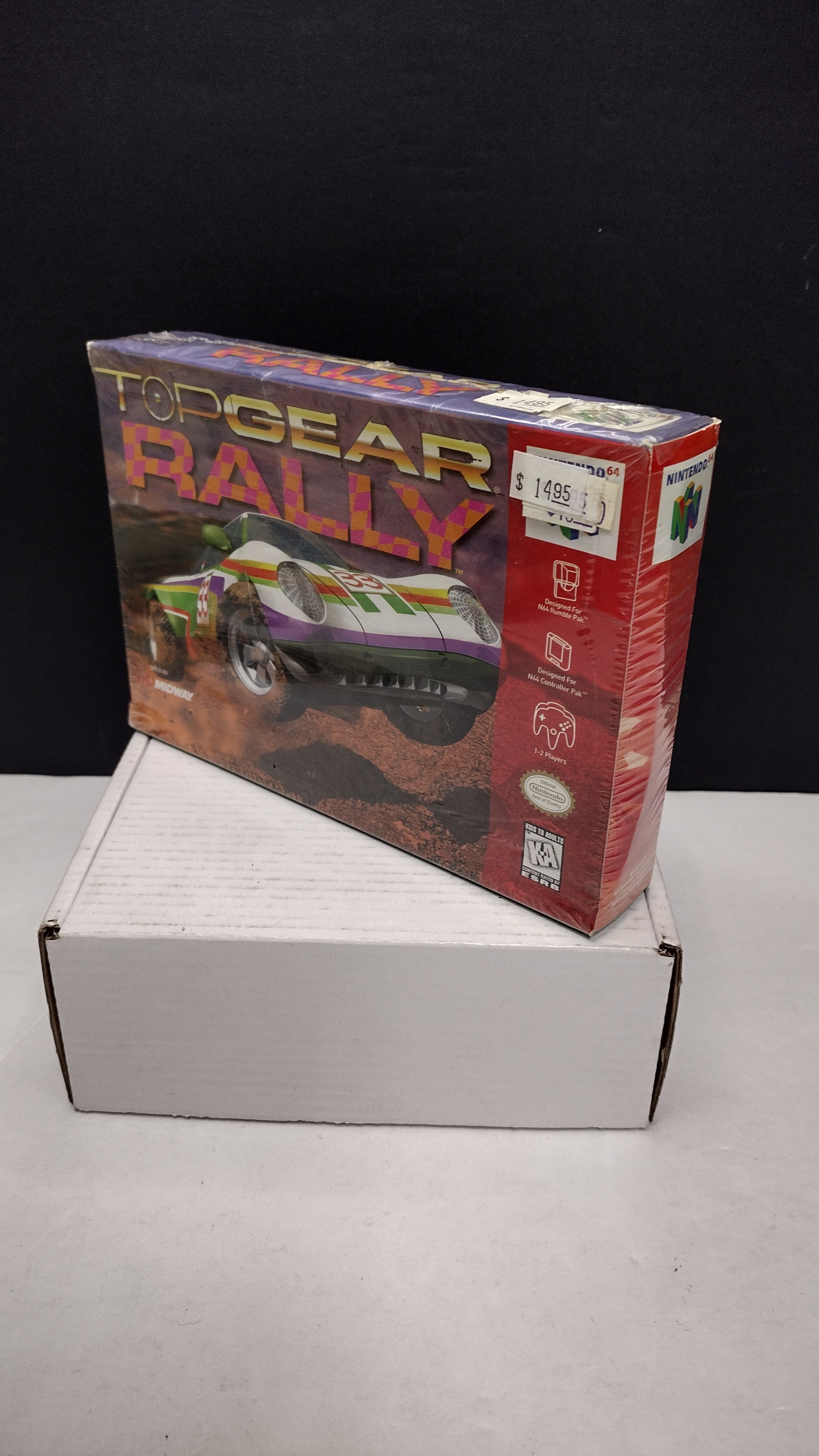 Vintage 1997 Nintendo 64 Top Gear Rally Game (Complete & Factory Sealed in Box with Protector)