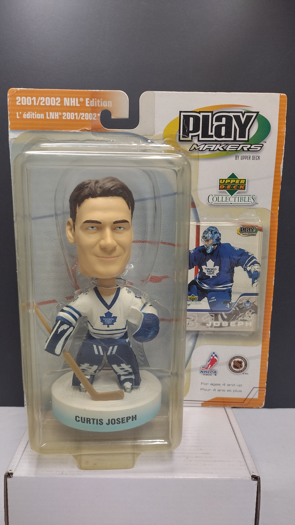 2001/2002 UPPER DECK NHL EDITION 'CURTIS JOSEPH' 'PLAY MAKERS' BOBBLEHEAD