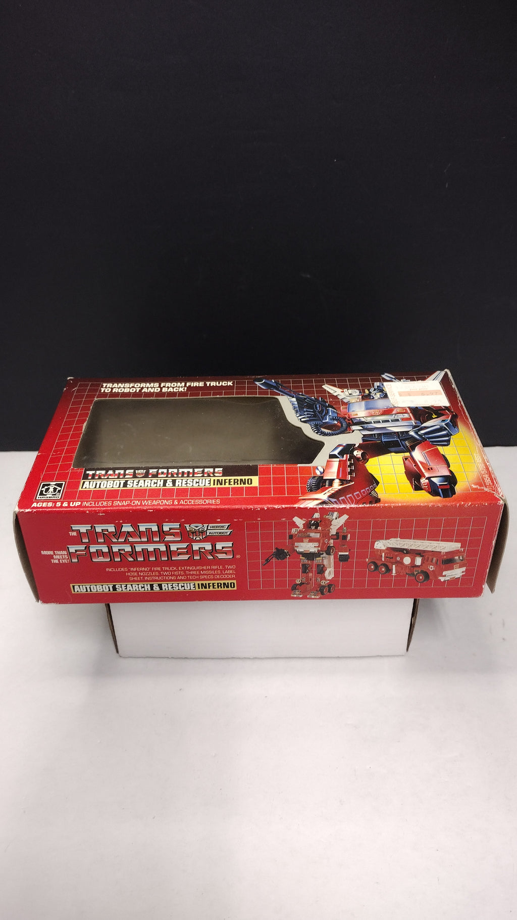 1985 Vintage Original G1 Transformers Inferno Box (Hasbro - Packaging Only / Heavy Box Wear)