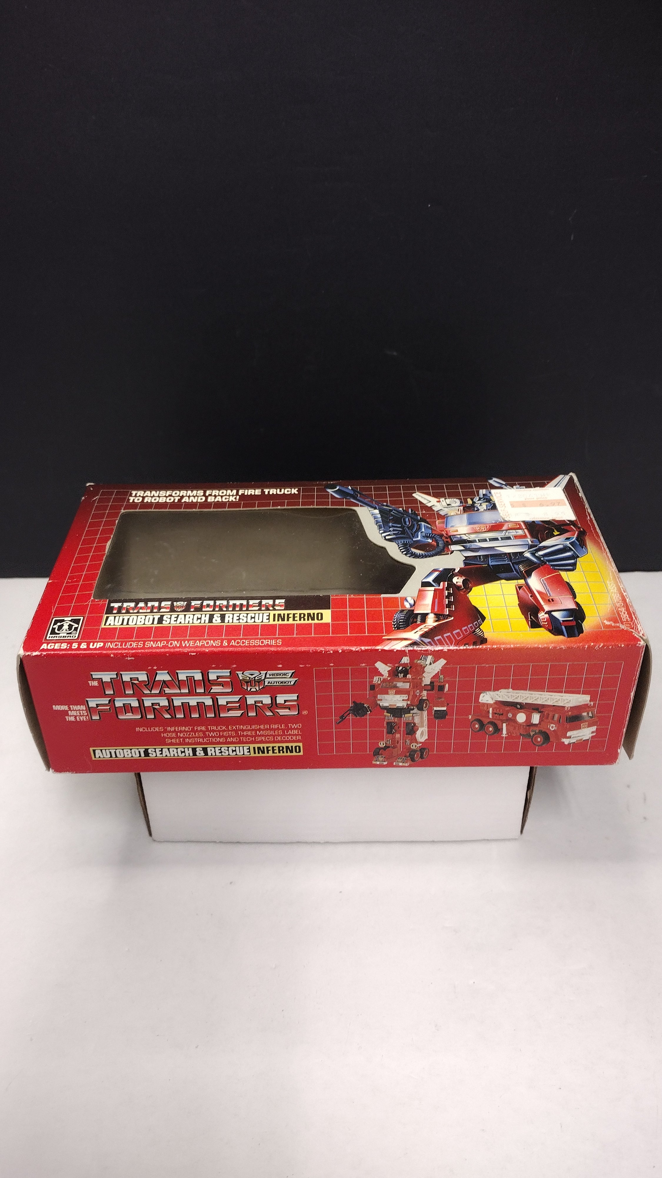 1985 Vintage Original G1 Transformers Inferno Box (Hasbro - Packaging Only / Heavy Box Wear)