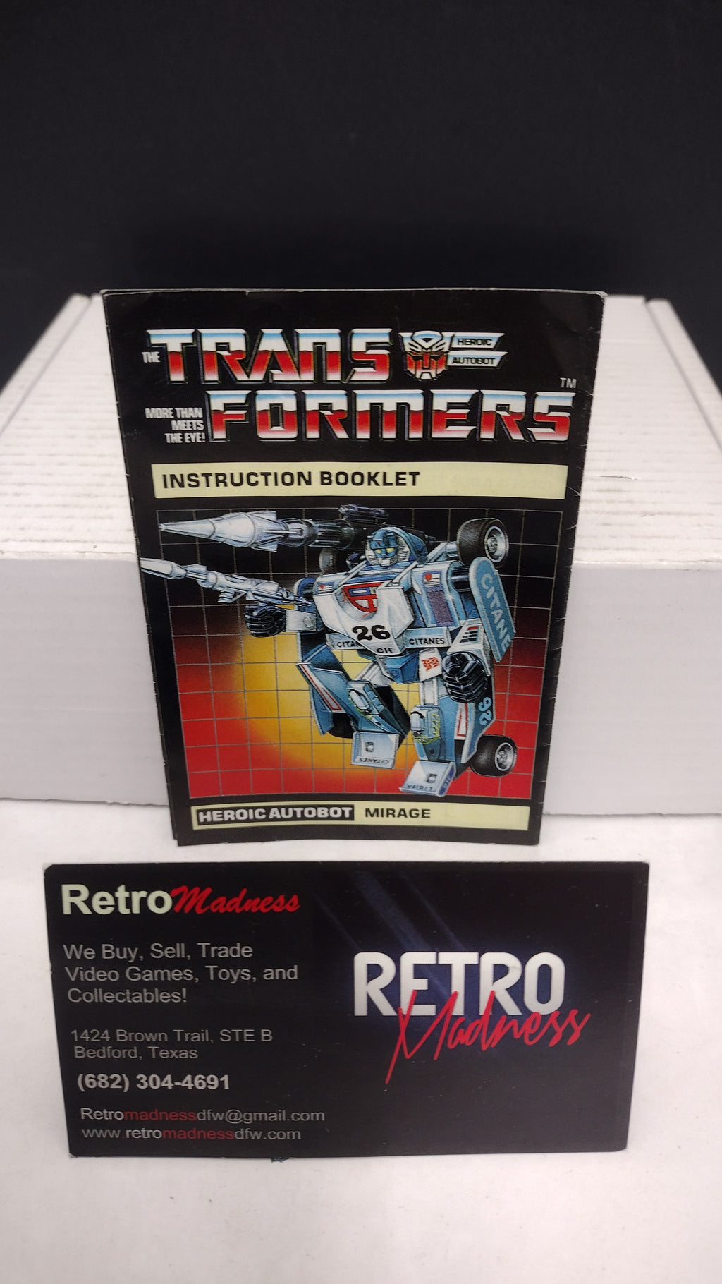 Vintage 1984 Original G1 Transformers Mirage Instruction Booklet