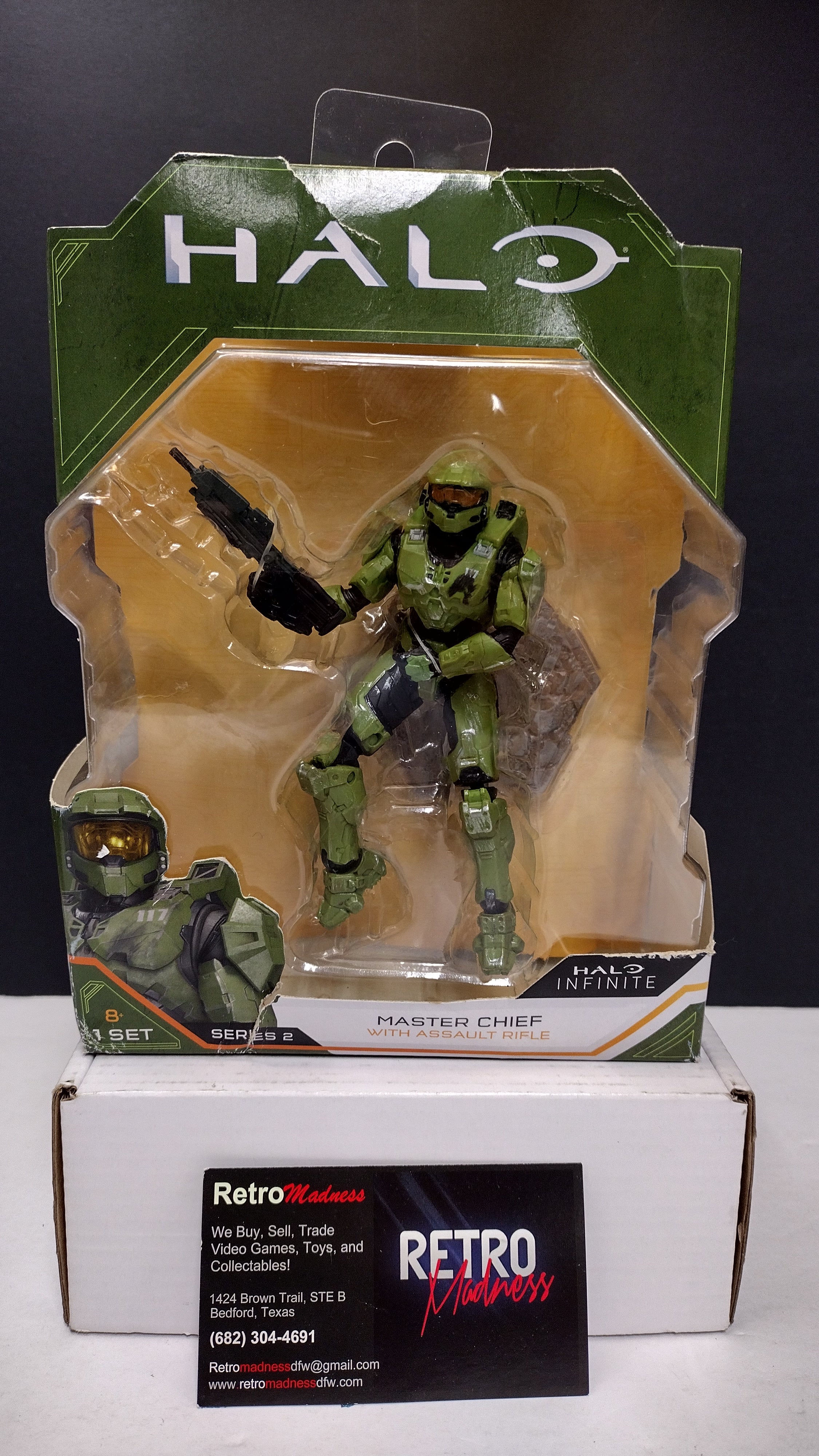 Halo Infinite Series 2 Master Chief 4" Action Figure with Assault Rifle NIB