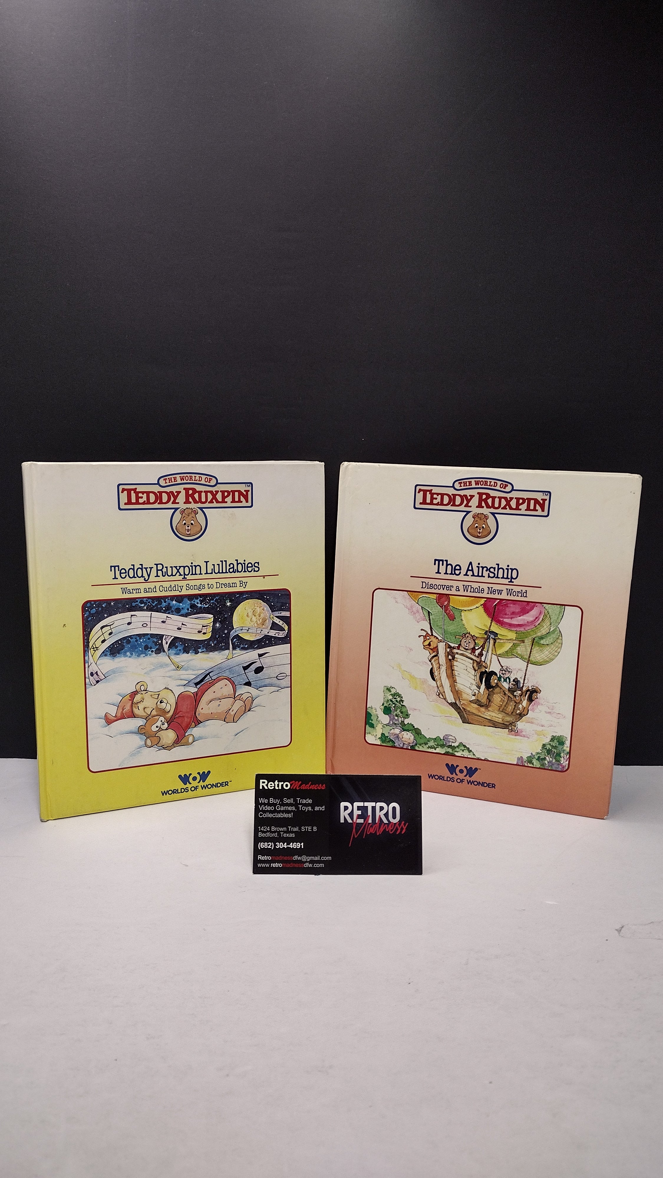 Vintage 1985 Teddy Ruxpin Hardcover 2-Book Storybook Lot (Worlds of Wonder) – Books Only, No Cassettes