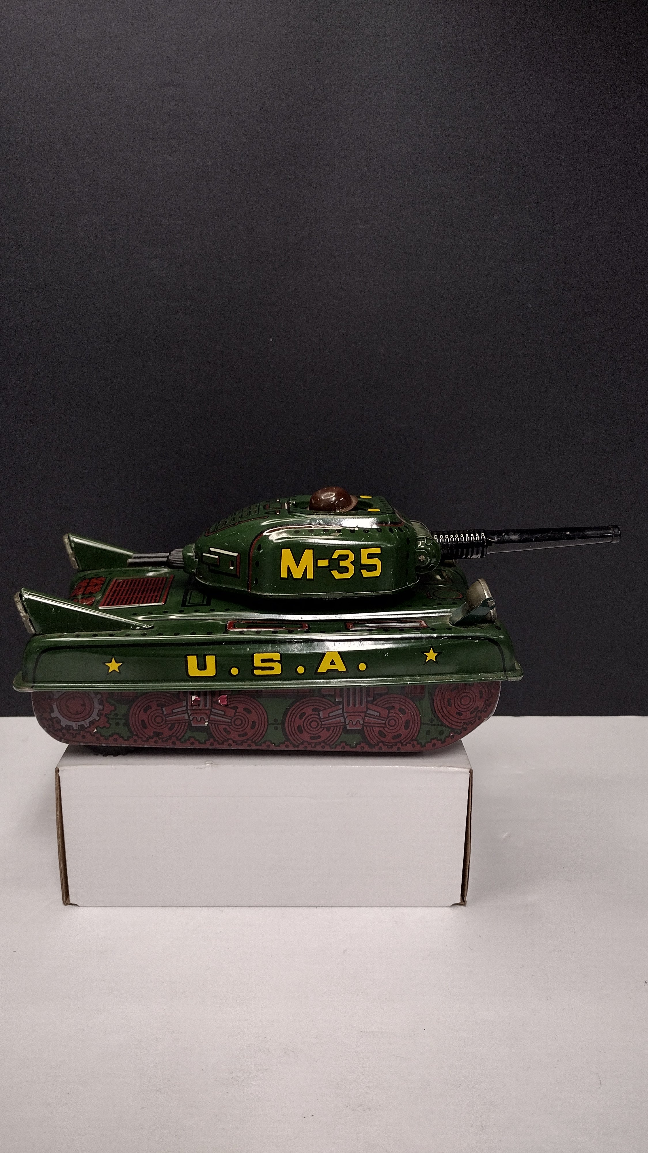 Ultra Rare Cragstan Japan M-35 Military Tank – Vintage 1950s Tin Toy