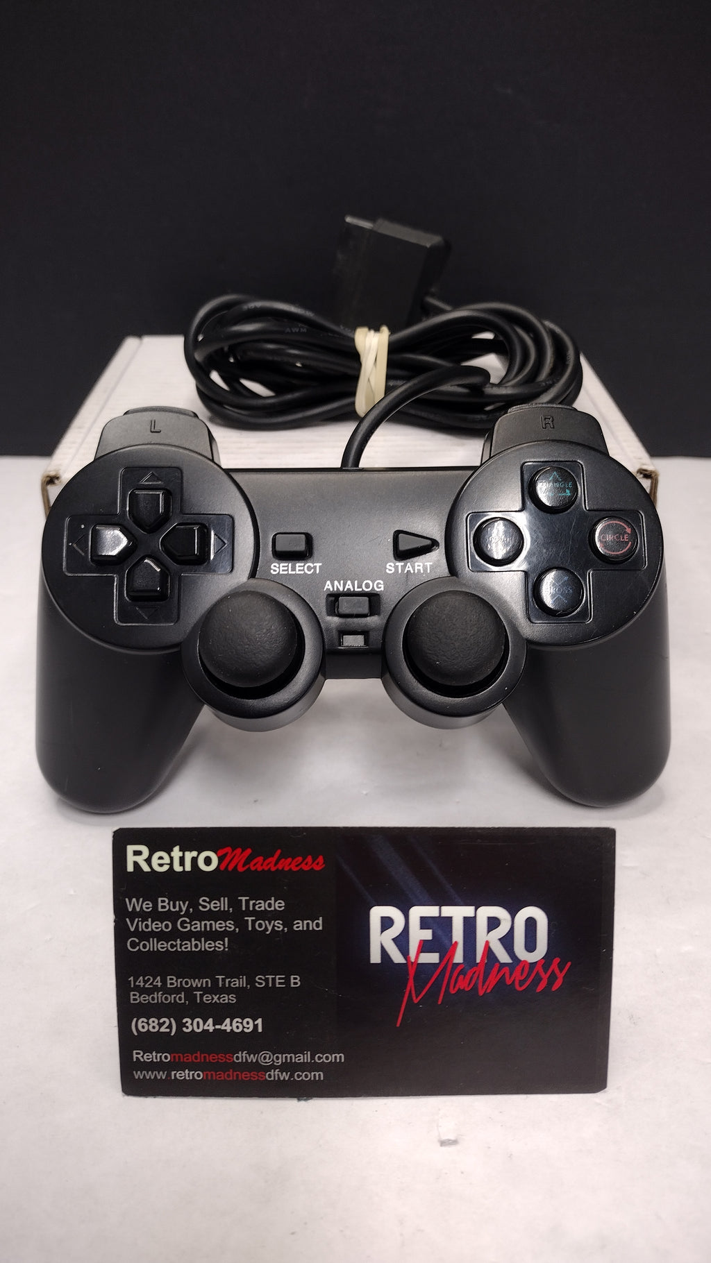 Sony PlayStation 2- 3rd Party Analog Controller 2- Black- Tested