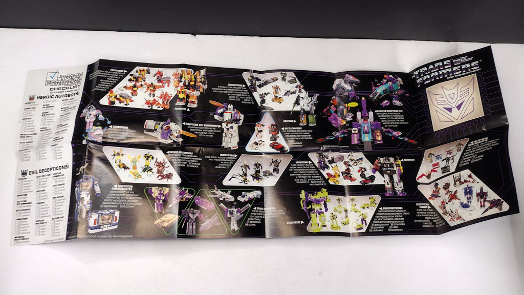 Vintage Original G1 Transformers Bruticus & Onslaught Instruction Booklets, Decal Sheet, Inserts & Red Decoder Reader Lot