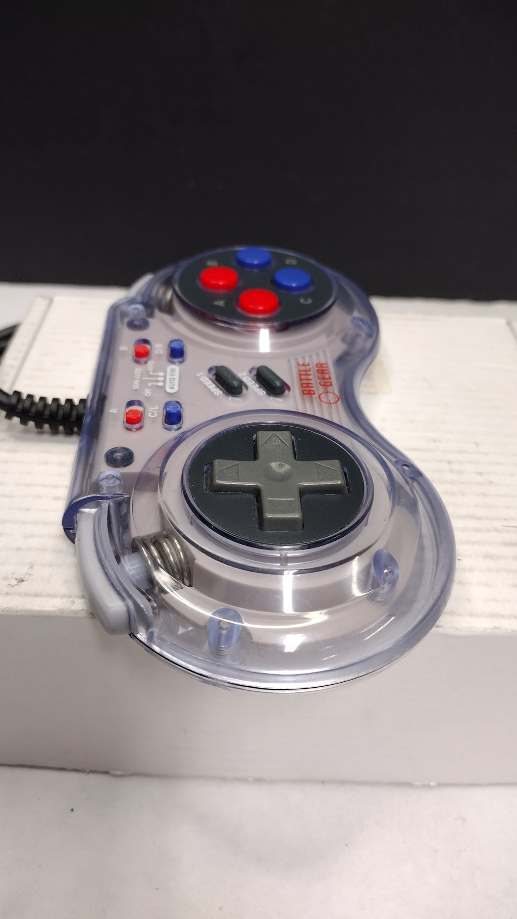 CompUSA Battle Gear- Wired Clear PC Controller Model 131737- Tested