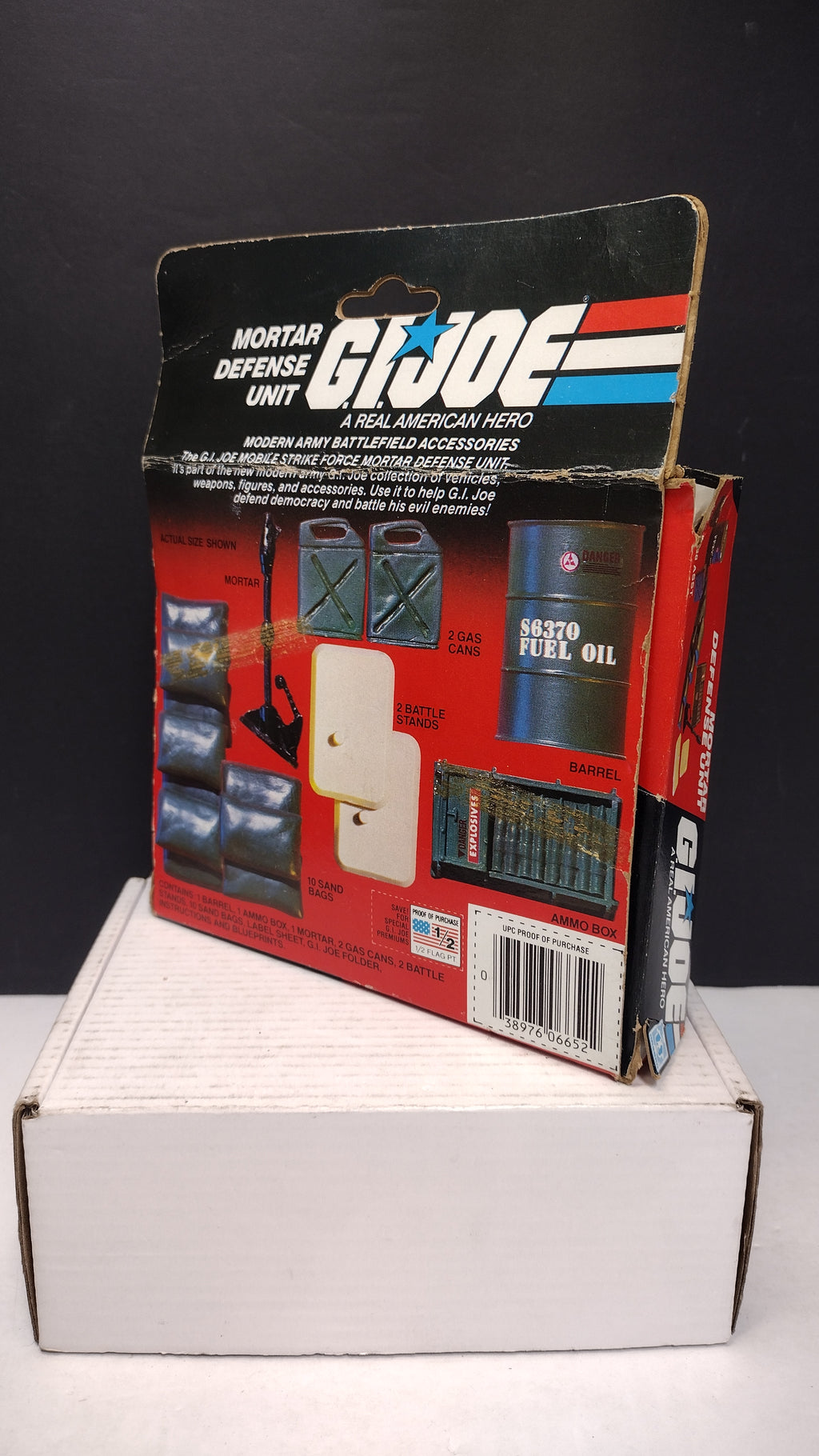 GI Joe Mortar Defense Unit EMPTY BOX ONLY Hasbro Vintage 1980s