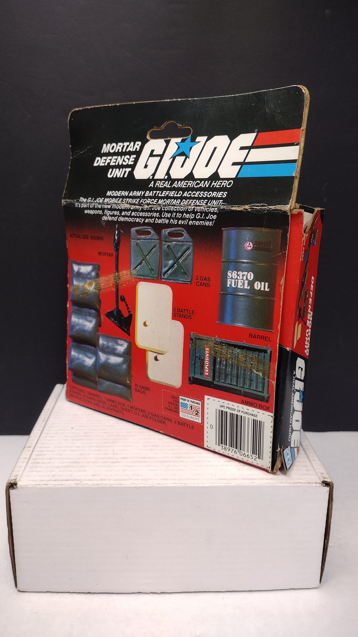 GI Joe Mortar Defense Unit EMPTY BOX ONLY Hasbro Vintage 1980s