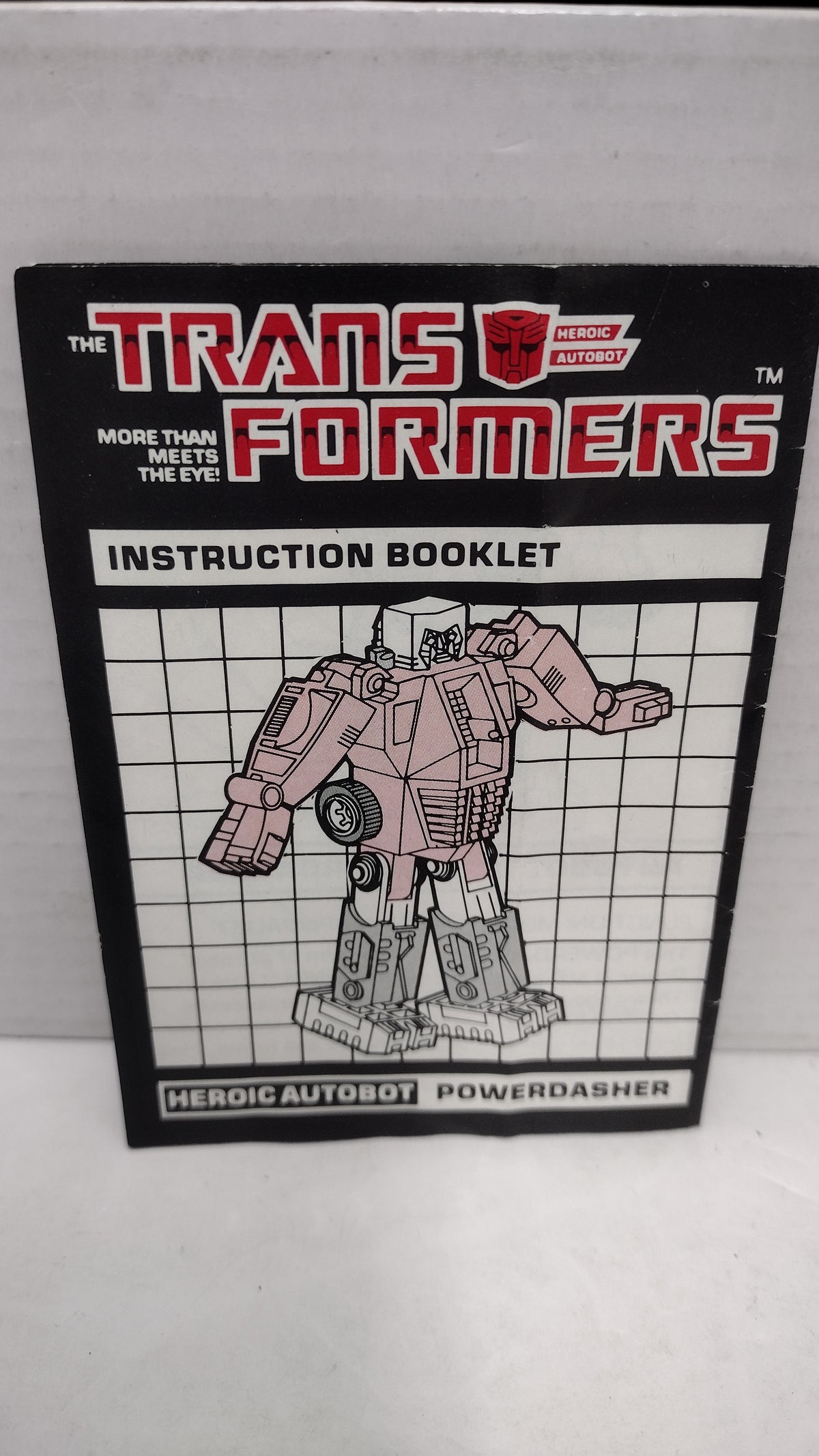 Vintage 1984 Original G1 Transformers Powerdasher- F1 Dasher  Instruction Booklet