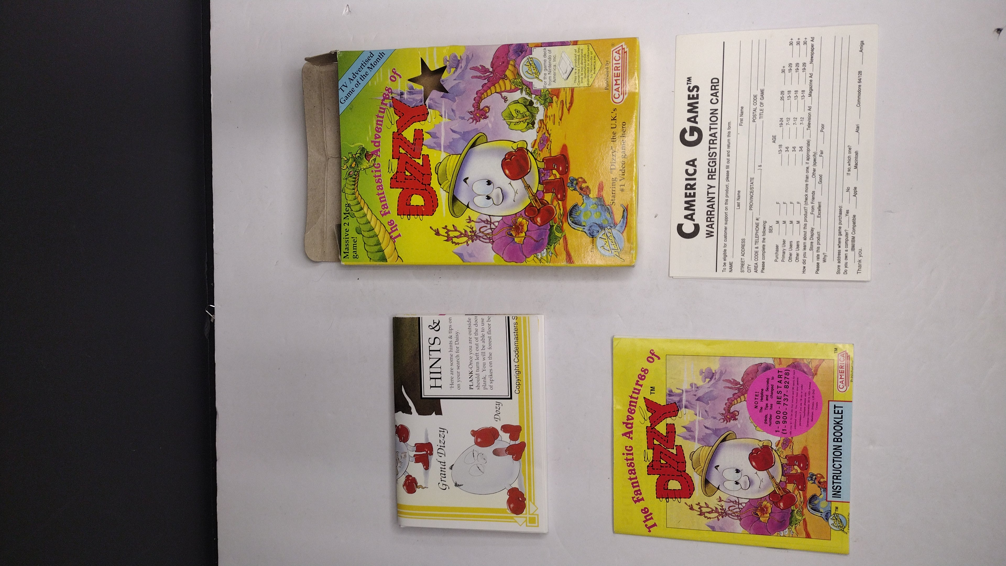 The Fantastic Adeventures of Dizzy: Nintendo  Authentic Box & Manual ONLY