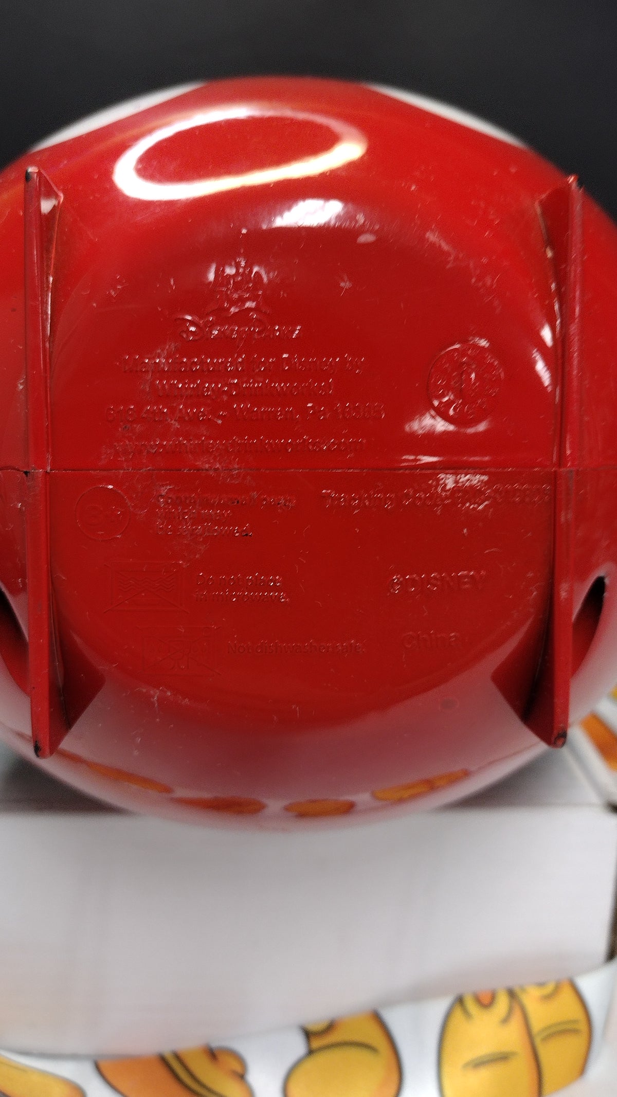 Disney Parks Mickey Mouse Balloon Popcorn Bucket Black Ears Red Pants Used
