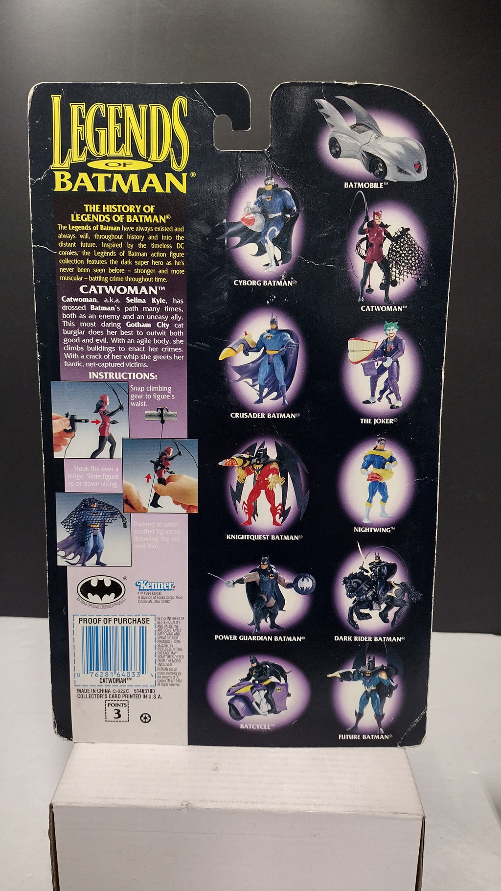 Vintage 1994 Kenner Legends of Batman Catwoman Action Figure – Mint on Card (MOC)