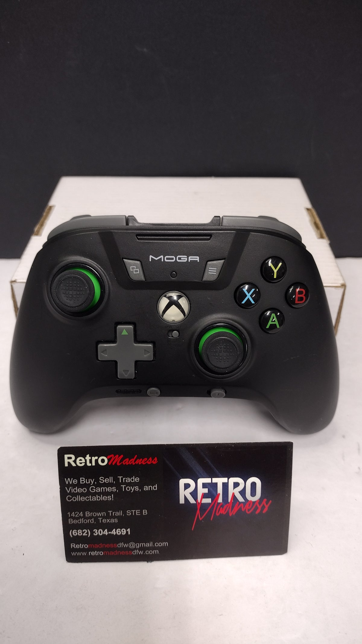 Xbox 360 Wireless Wired MOGA PowerA Controller Black Tested Working