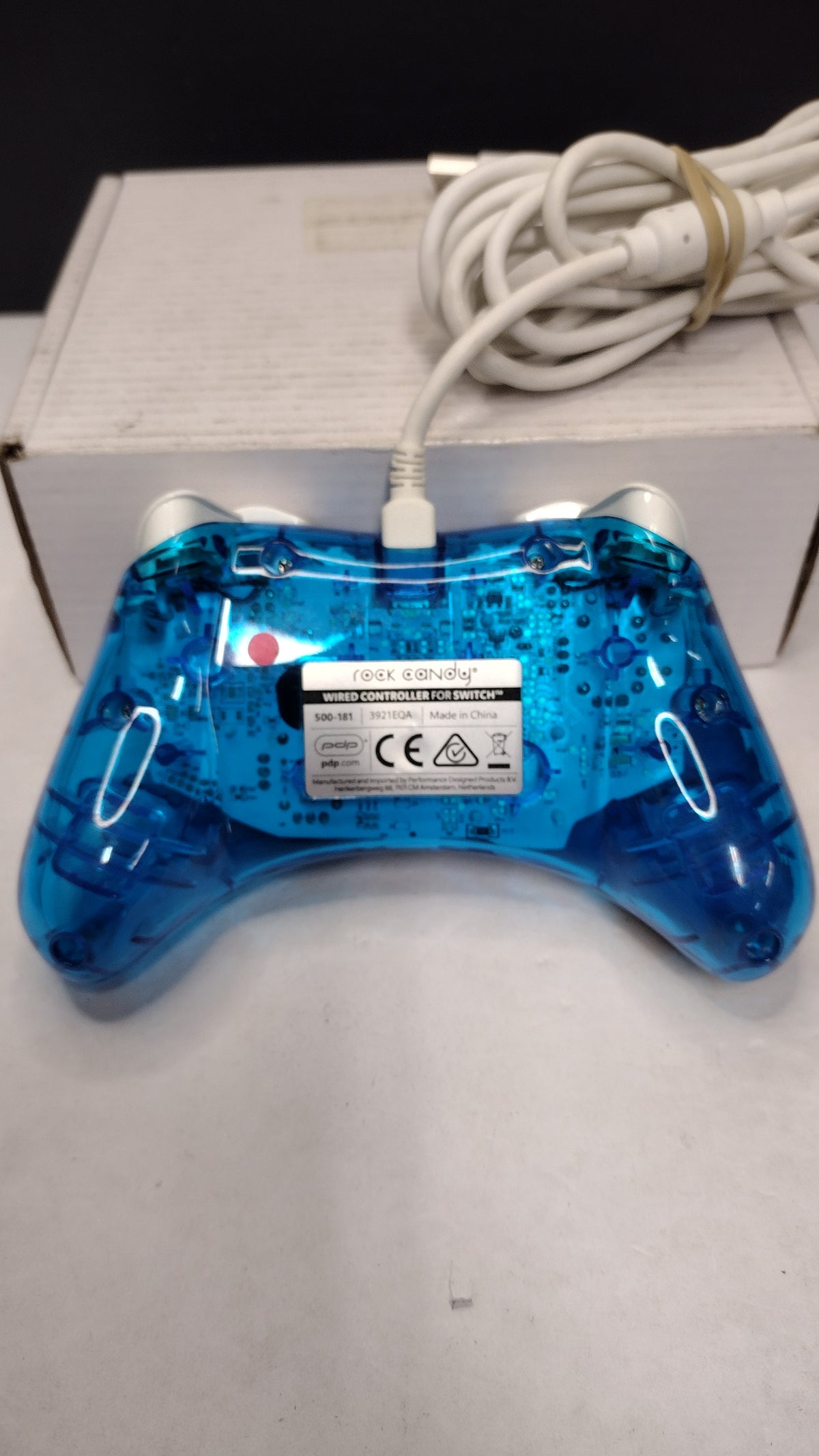 PDP Rock Candy- Nintendo Switch- Wired Controller- Link - Clear Blue- Tested