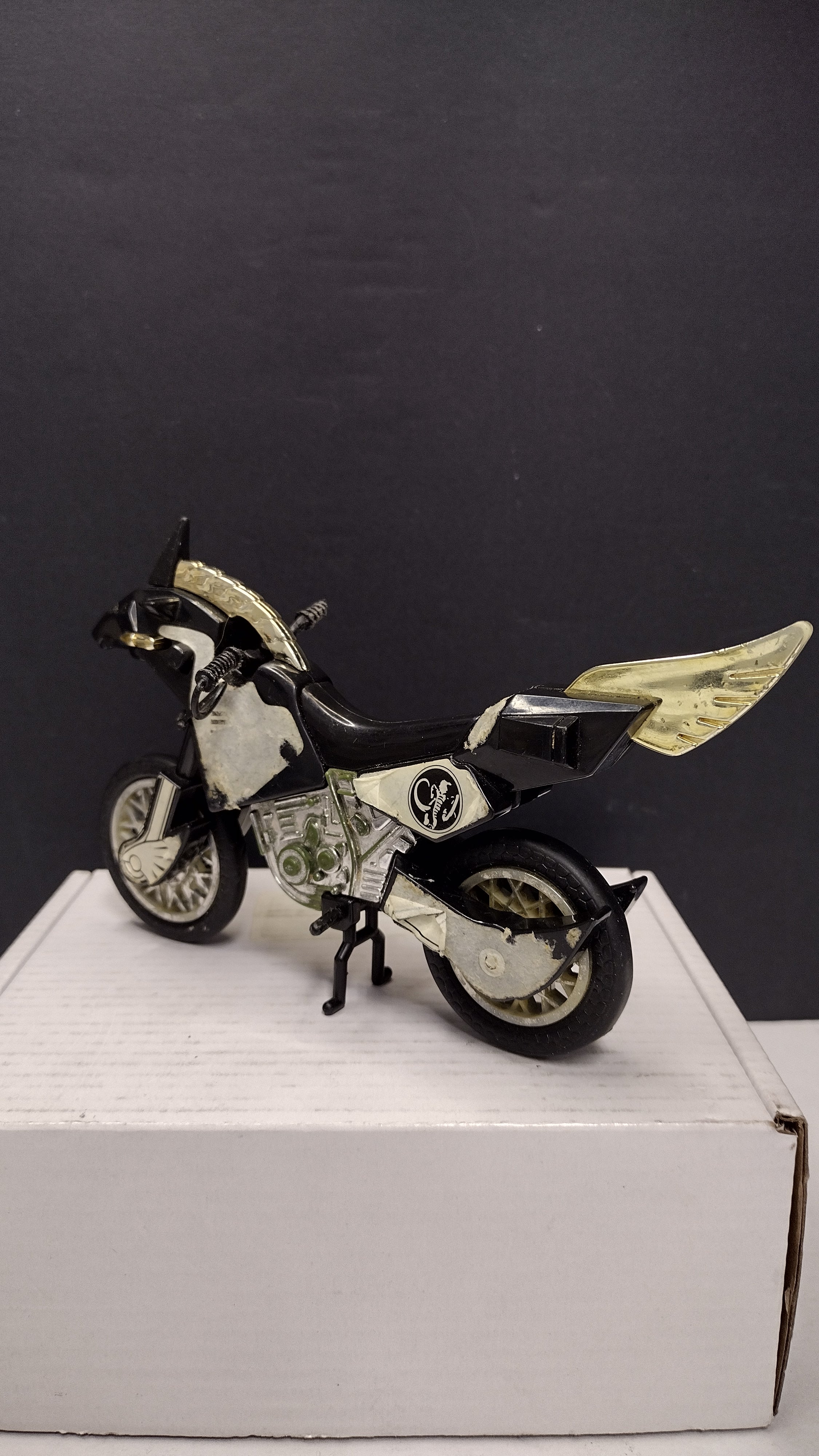 Vintage 1994 Bandai Mighty Morphin Power Rangers Black Thunder Bike Vehicle (Loose)