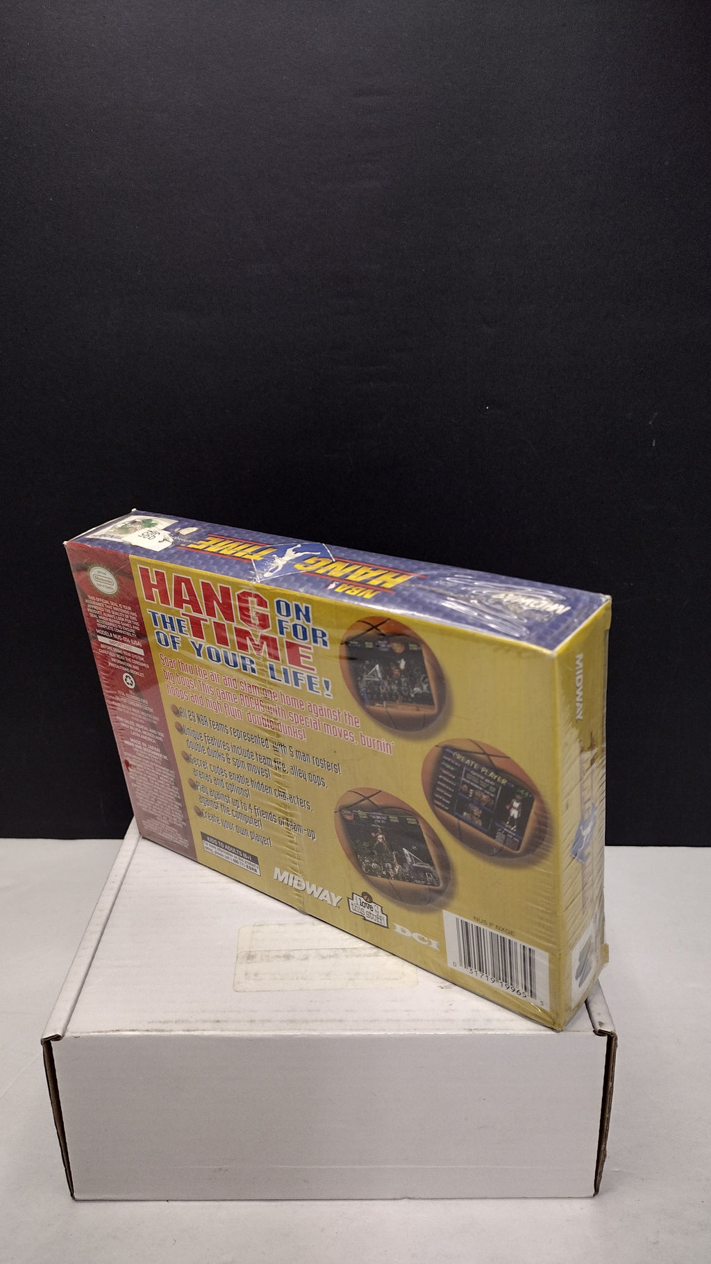 Vintage 1996 Nintendo 64 NBA Hang Time Game (Complete & Factory Sealed in Box with Protector)