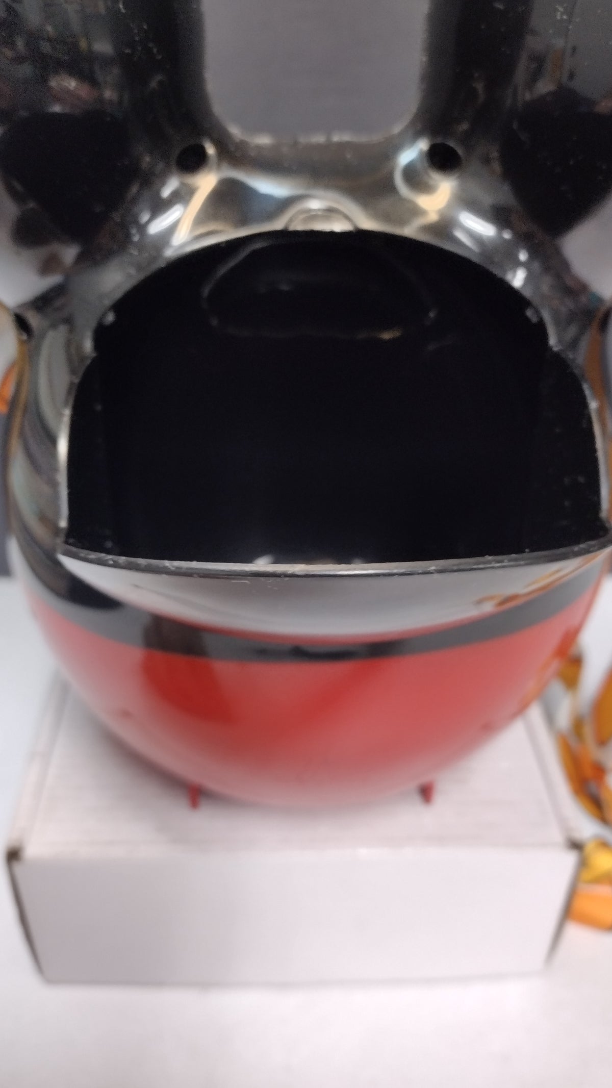 Disney Parks Mickey Mouse Balloon Popcorn Bucket Black Ears Red Pants Used