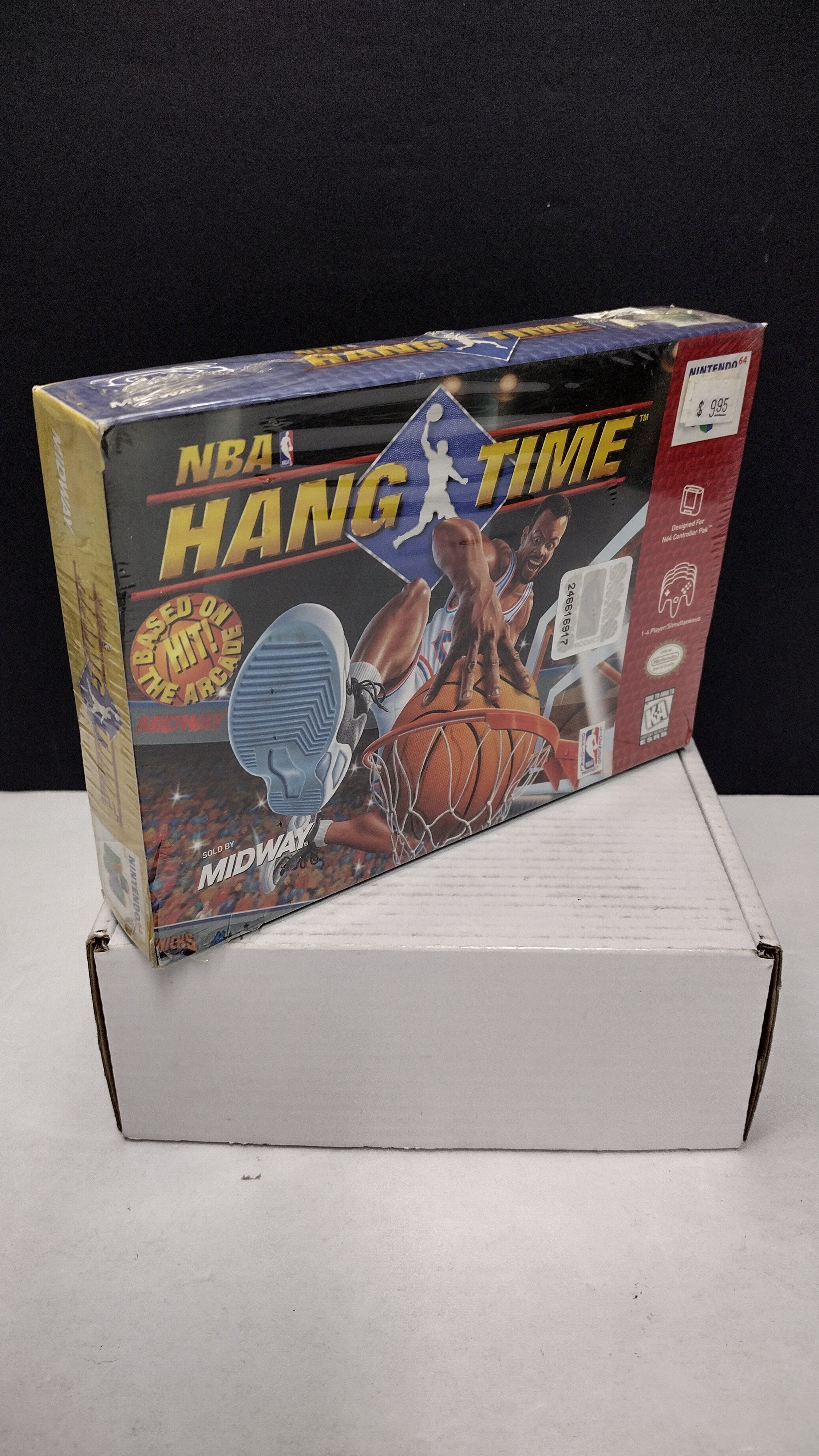 Vintage 1996 Nintendo 64 NBA Hang Time Game (Complete & Factory Sealed in Box with Protector)