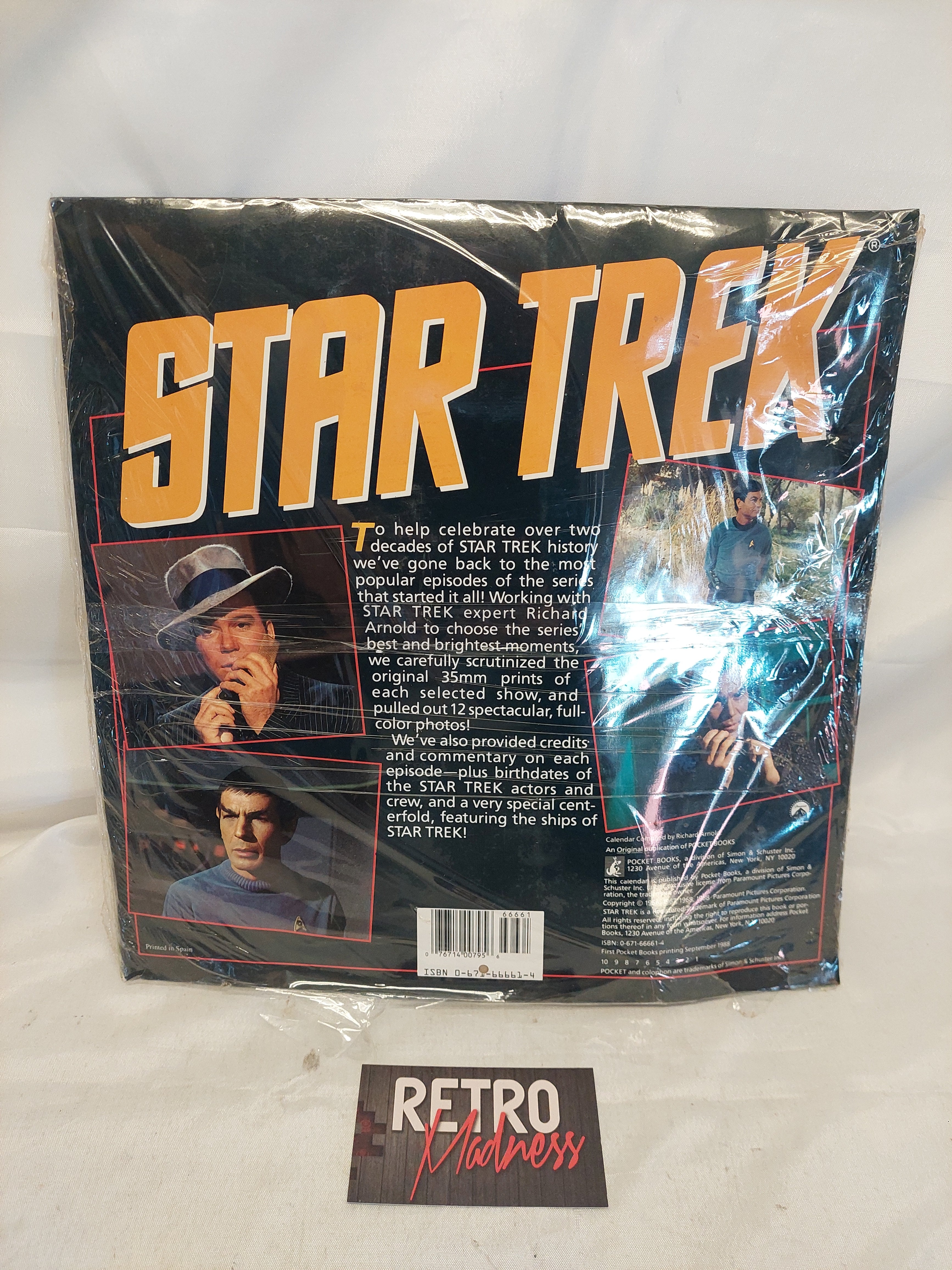 Vintage 1989 Celebration Calendar Star Trek