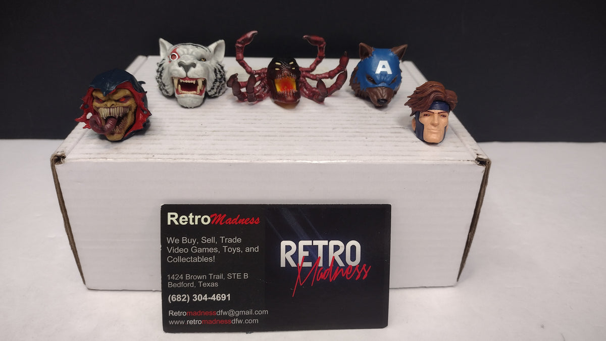 Marvel Legends BAF Heads- Lot Of 5- Gambit, Demogoblin, The Void, Titus, Capwolf